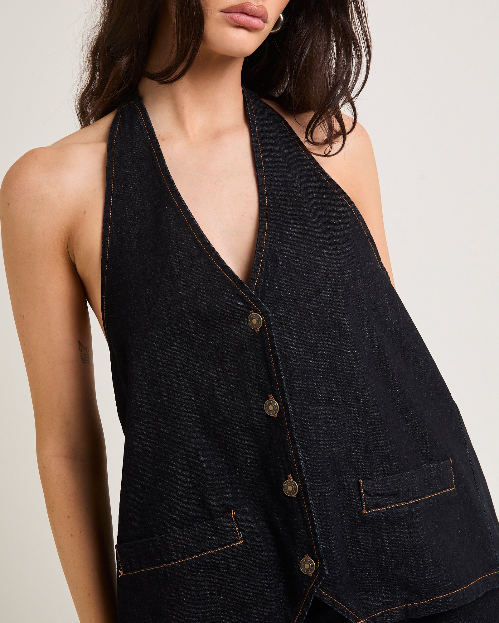 Hills Halter Denim Top - Image 5