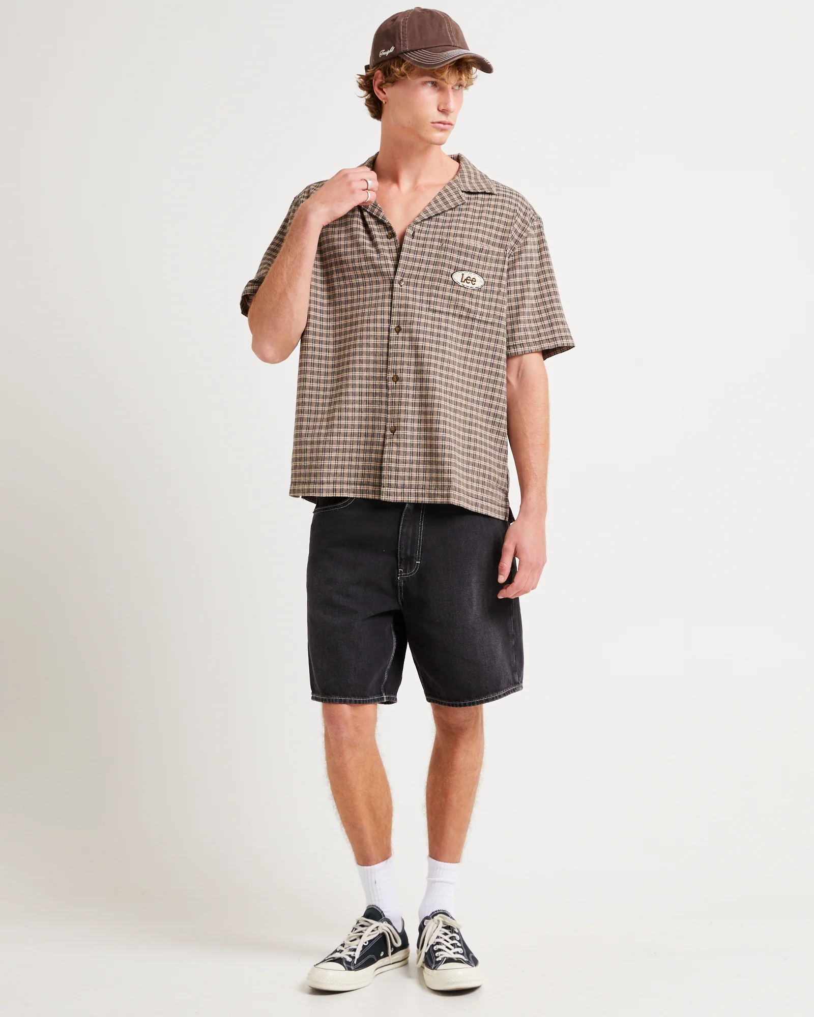 Holiday Shirt Sand Slate Check - Image 3