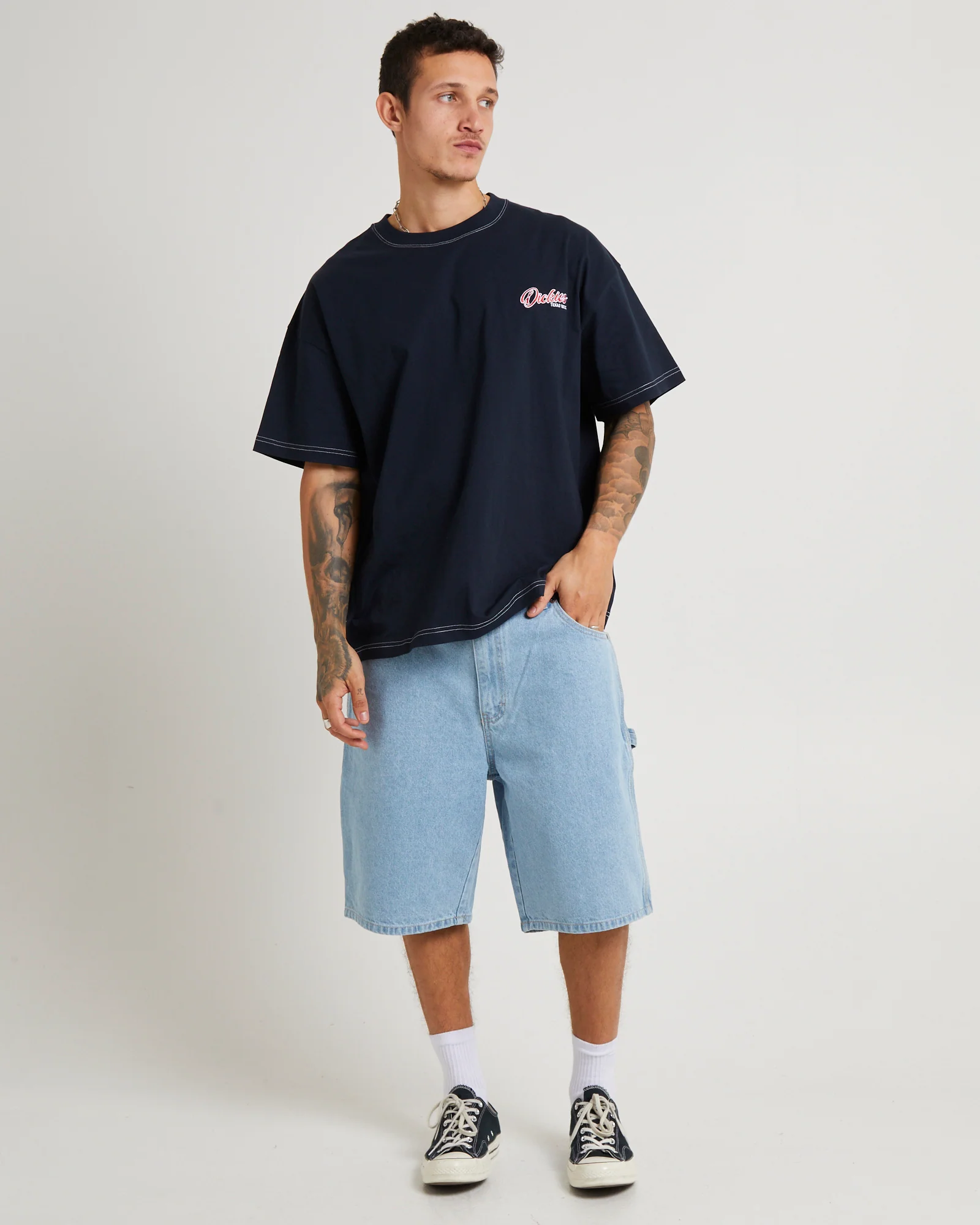 Homerun Double 330 T-Shirt Dark Navy - Image 3