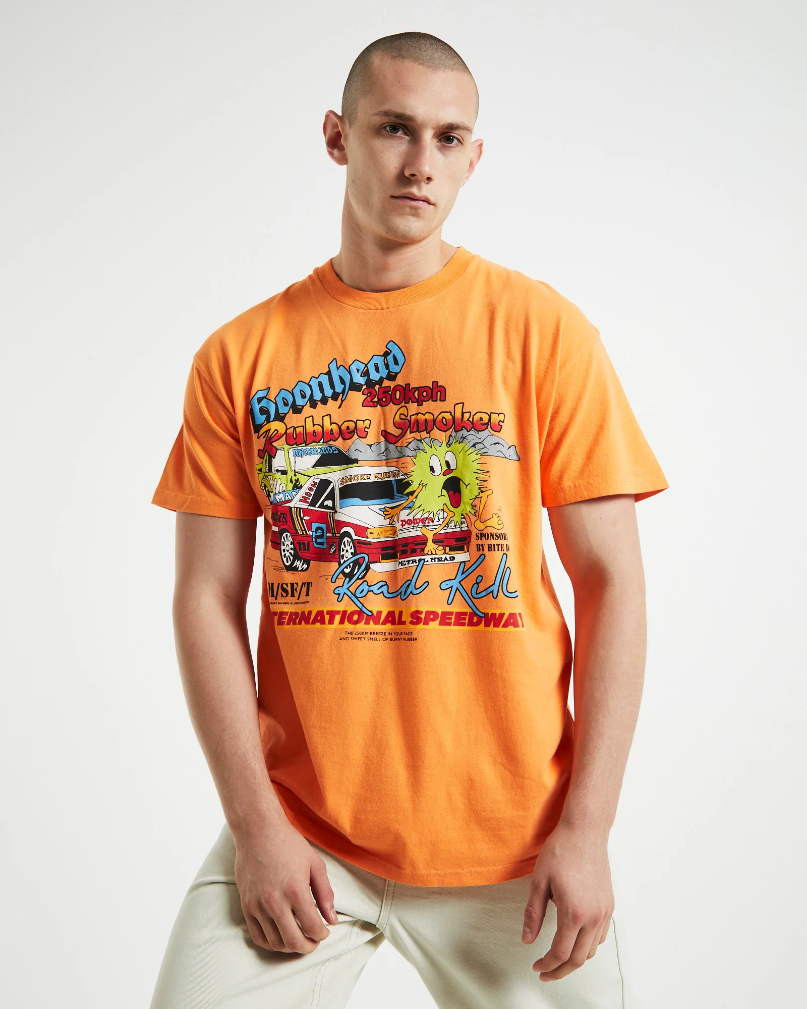 Hoonheads 50-50 AAA Short Sleeve T-shirt Pigment Blazing Orange - Image 5
