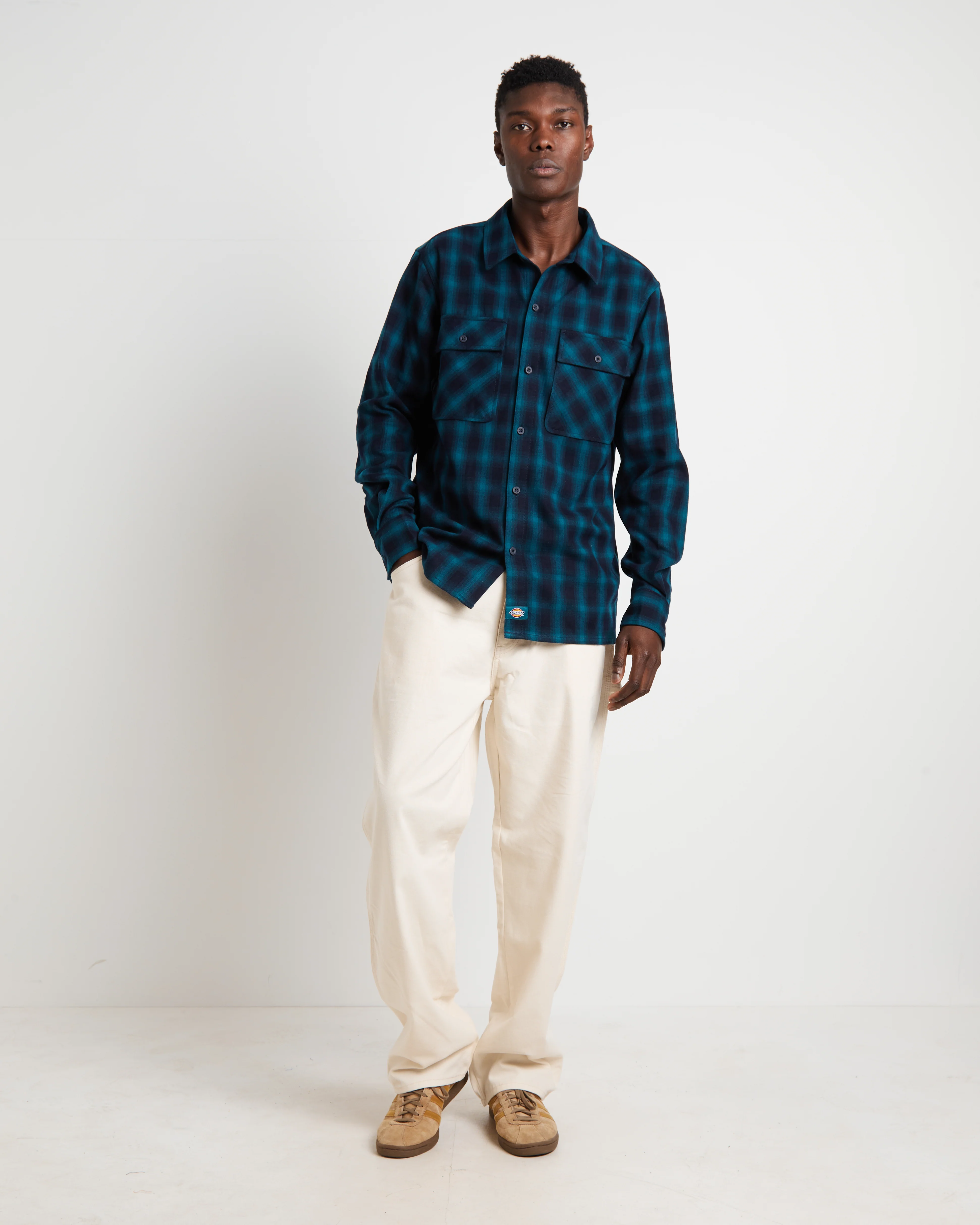 Houston Plaid Long Sleeve Shirt in Dark Lincoln Green - Image 3