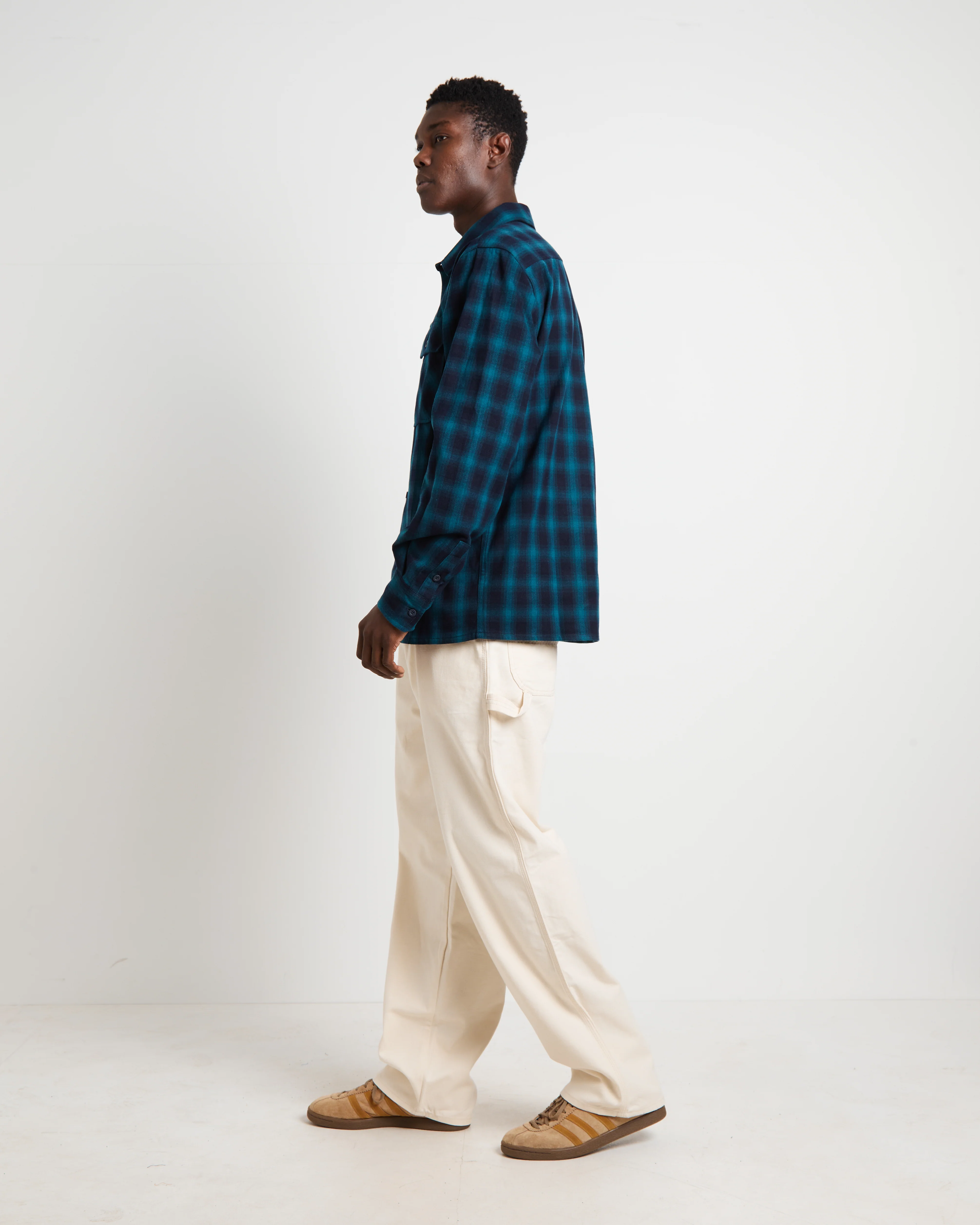 Houston Plaid Long Sleeve Shirt in Dark Lincoln Green - Image 4