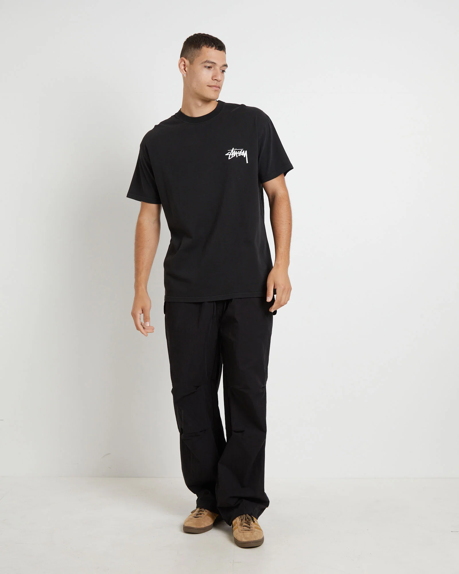 How We're Living Heavyweight Short Sleeve T-Shirt in Black - Image 3