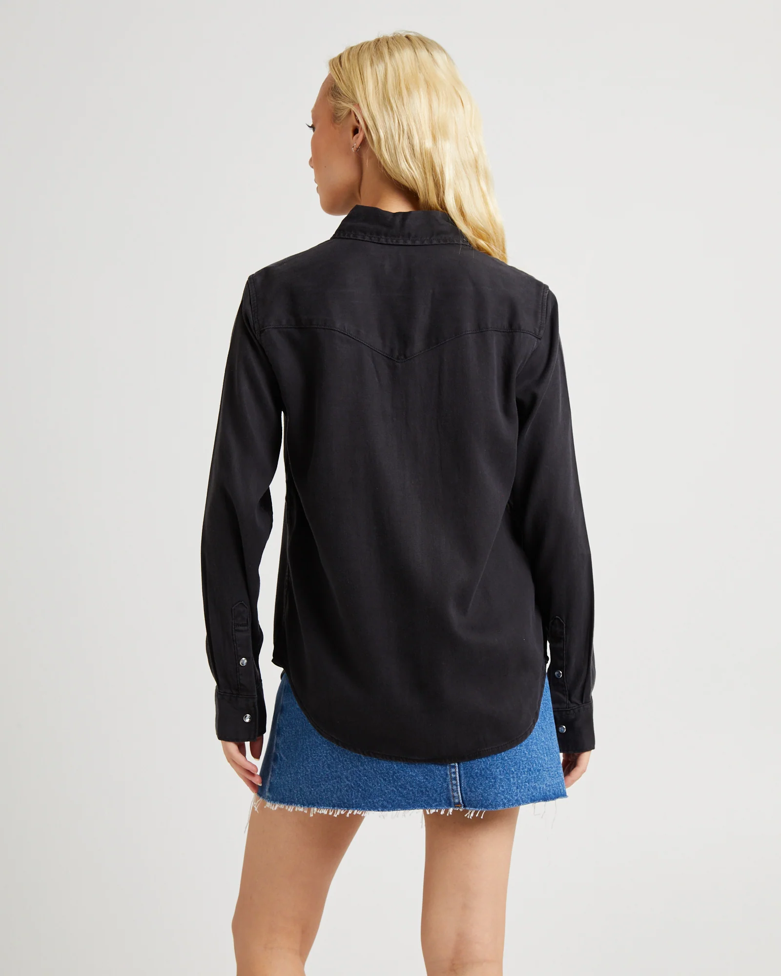 Iconic Western Long Sleeve Denim Shirt - Image 2