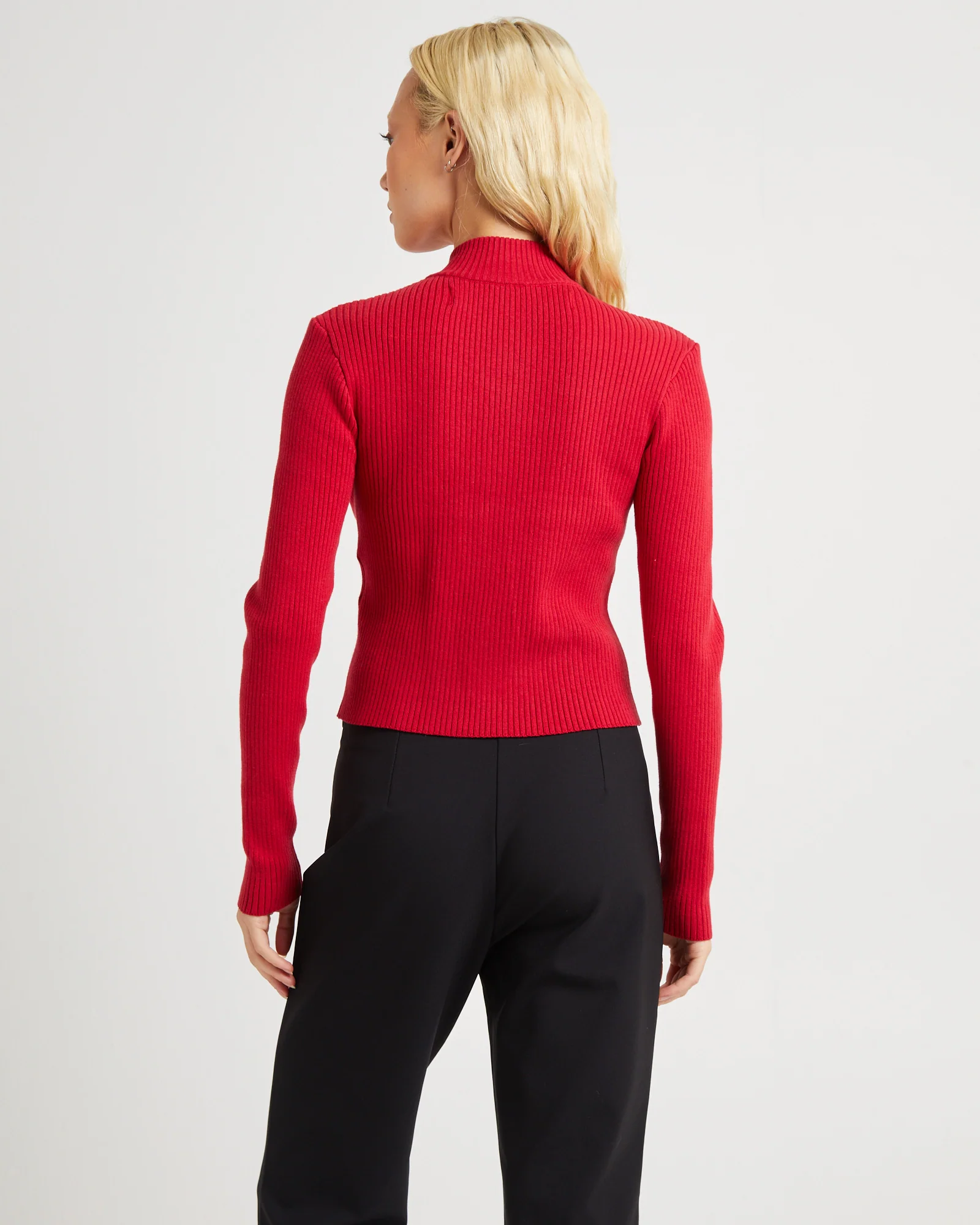 Iggy Zip Rib Knit Long Sleeve Top - Image 2