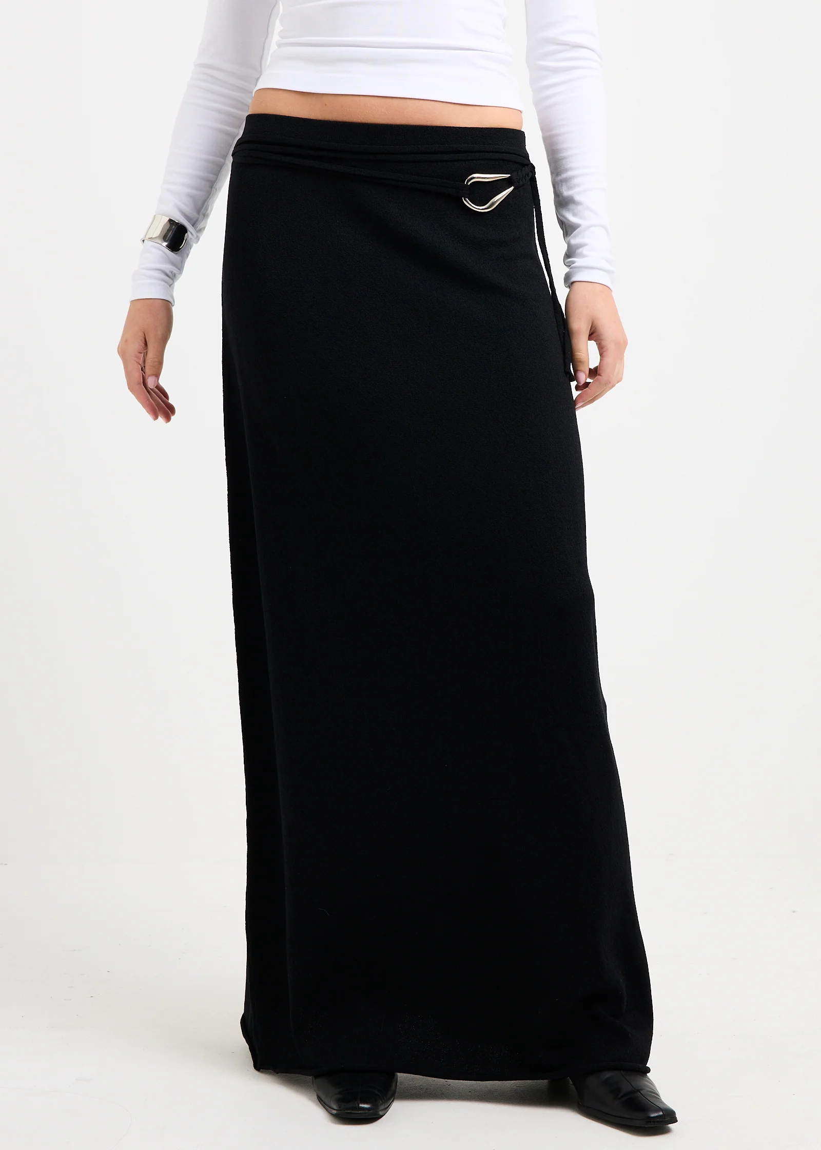 Imola Belted Knit Maxi Skirt - Image 2