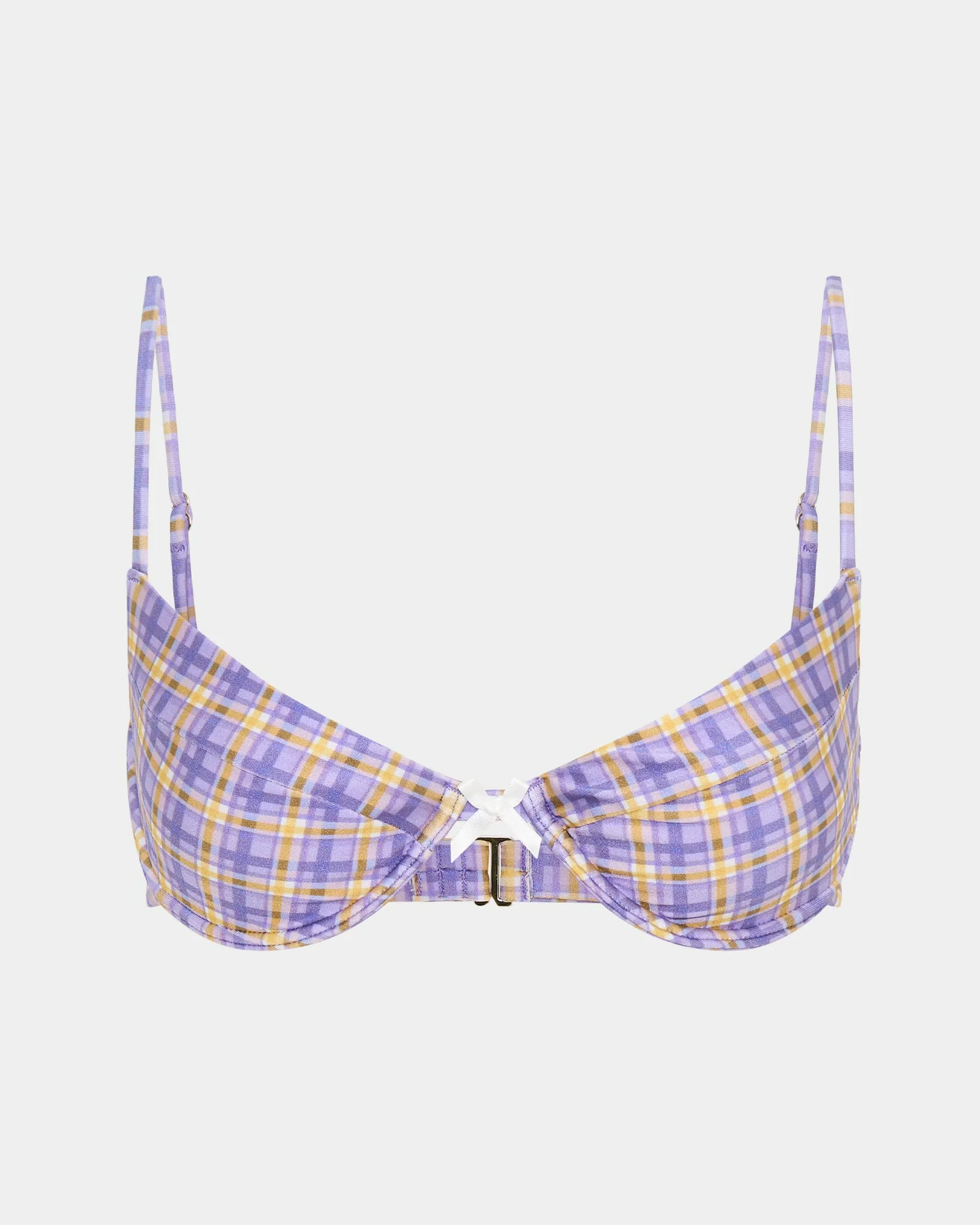India Blurred Check Underwire Bikini Top Bikini Set - Image 4