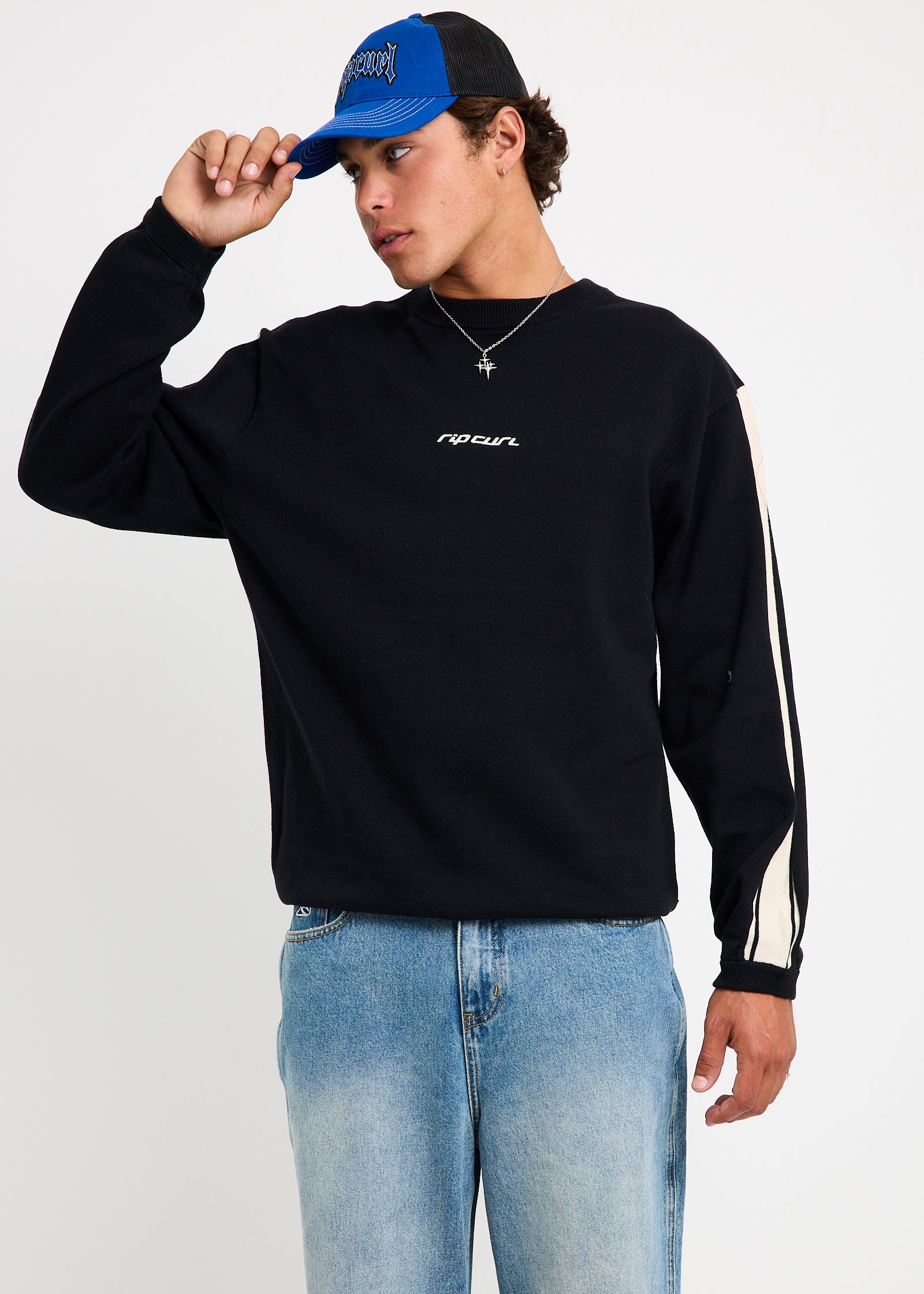 Inner Visions Stripe Knit Crew Shirt - Image 3