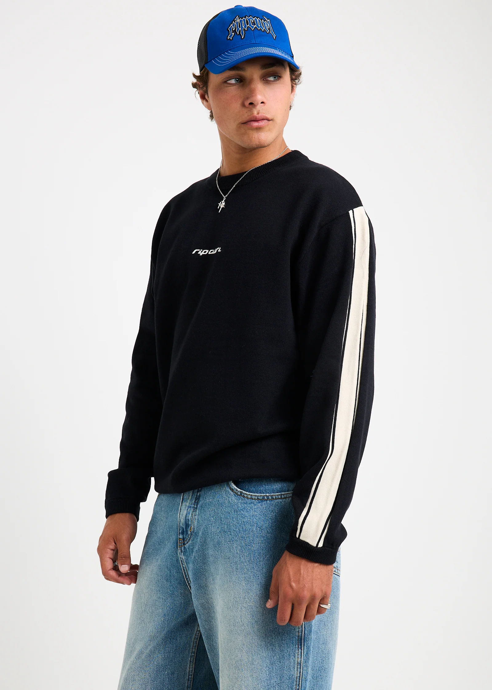Inner Visions Stripe Knit Crew Shirt - Image 4