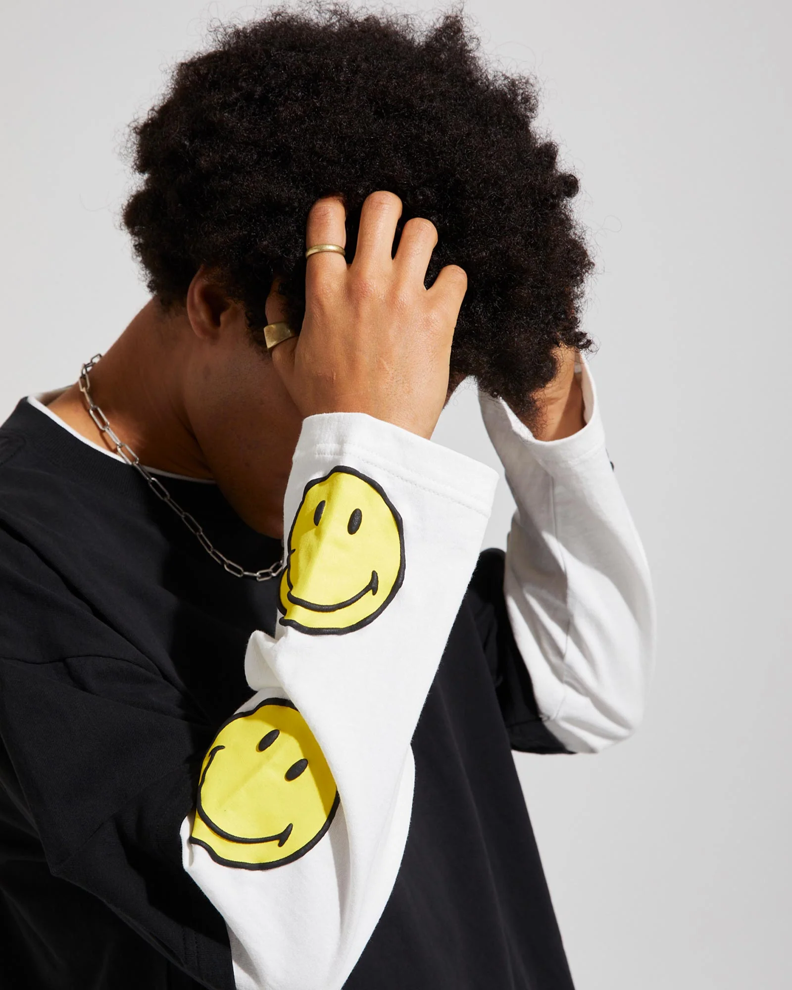 Insight x Smiley Beam Double Layer Long Sleeve T-Shirt - Image 5