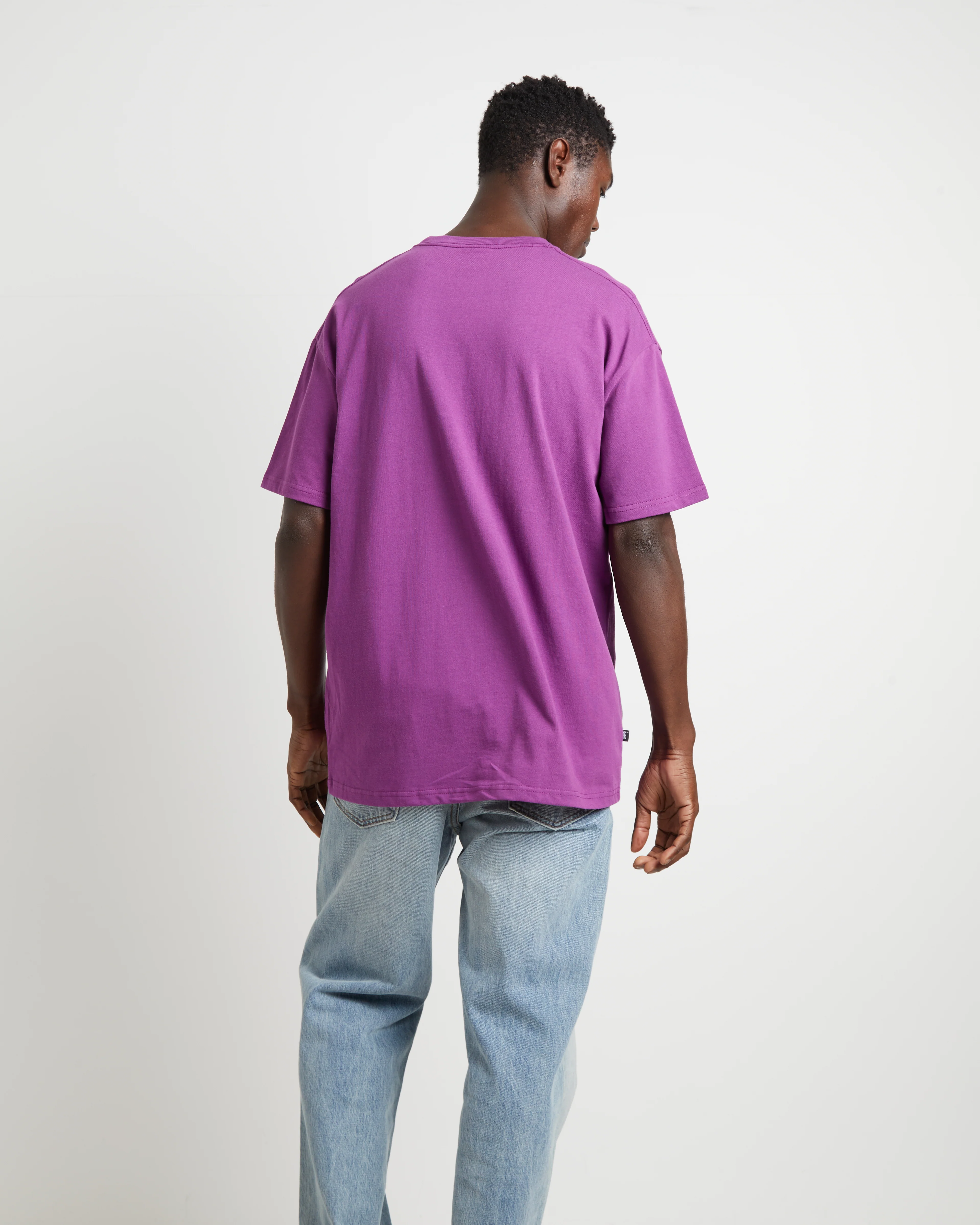 International Heavyweight Short Sleeve T-Shirt in Purple - Image 2