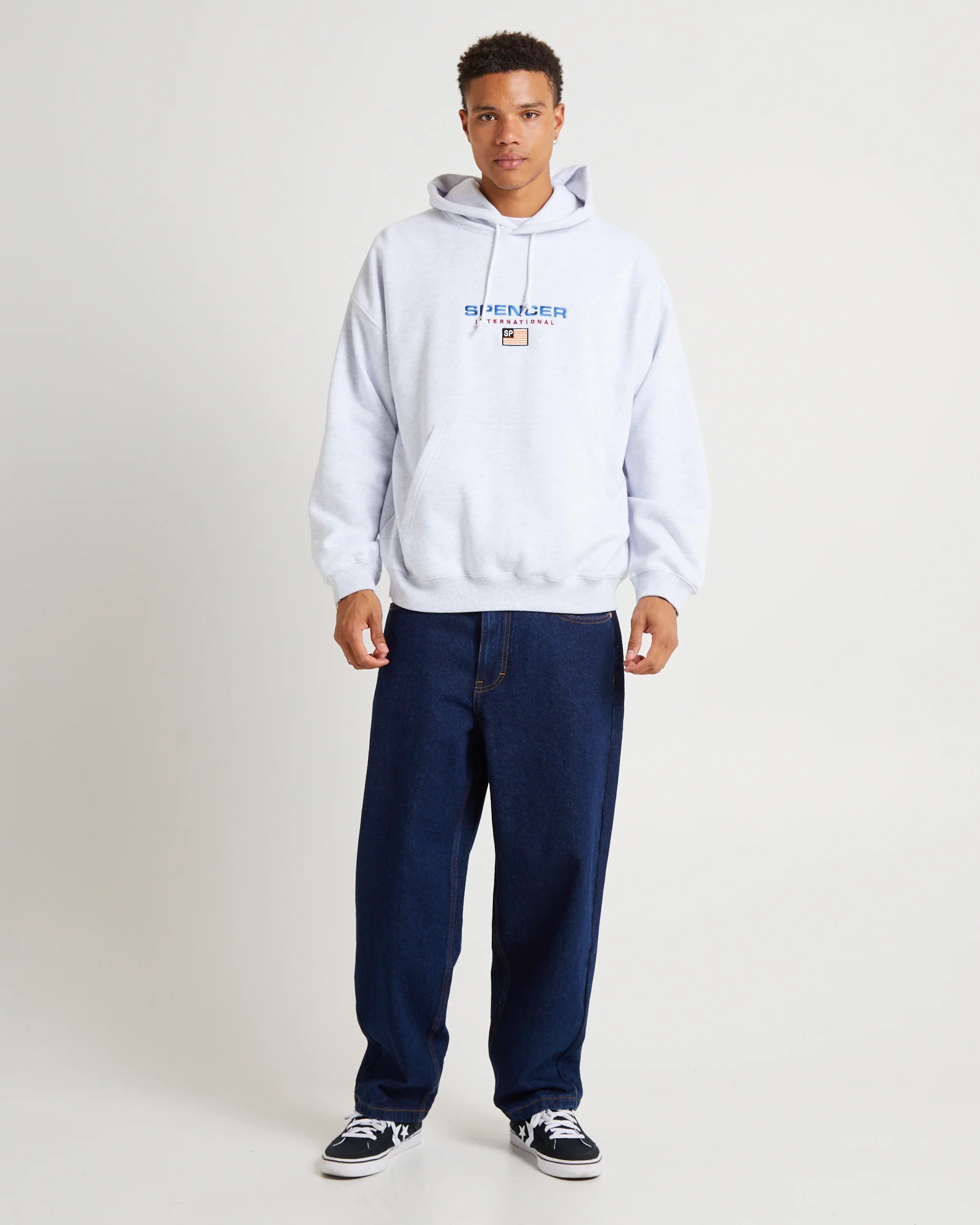 International Hoodie Jumper Frost Marle Grey - Image 3