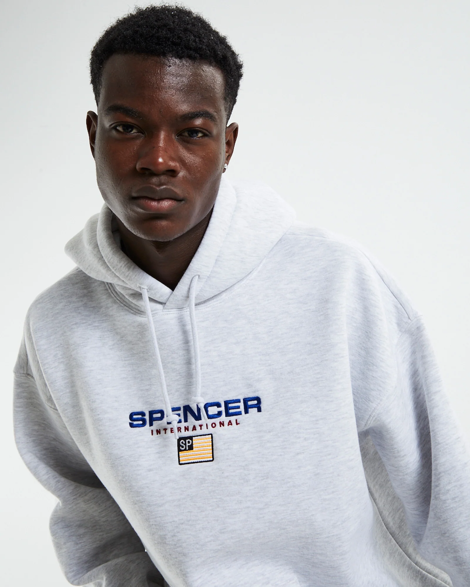 International Hoodie Jumper Frost Marle Grey - Image 6