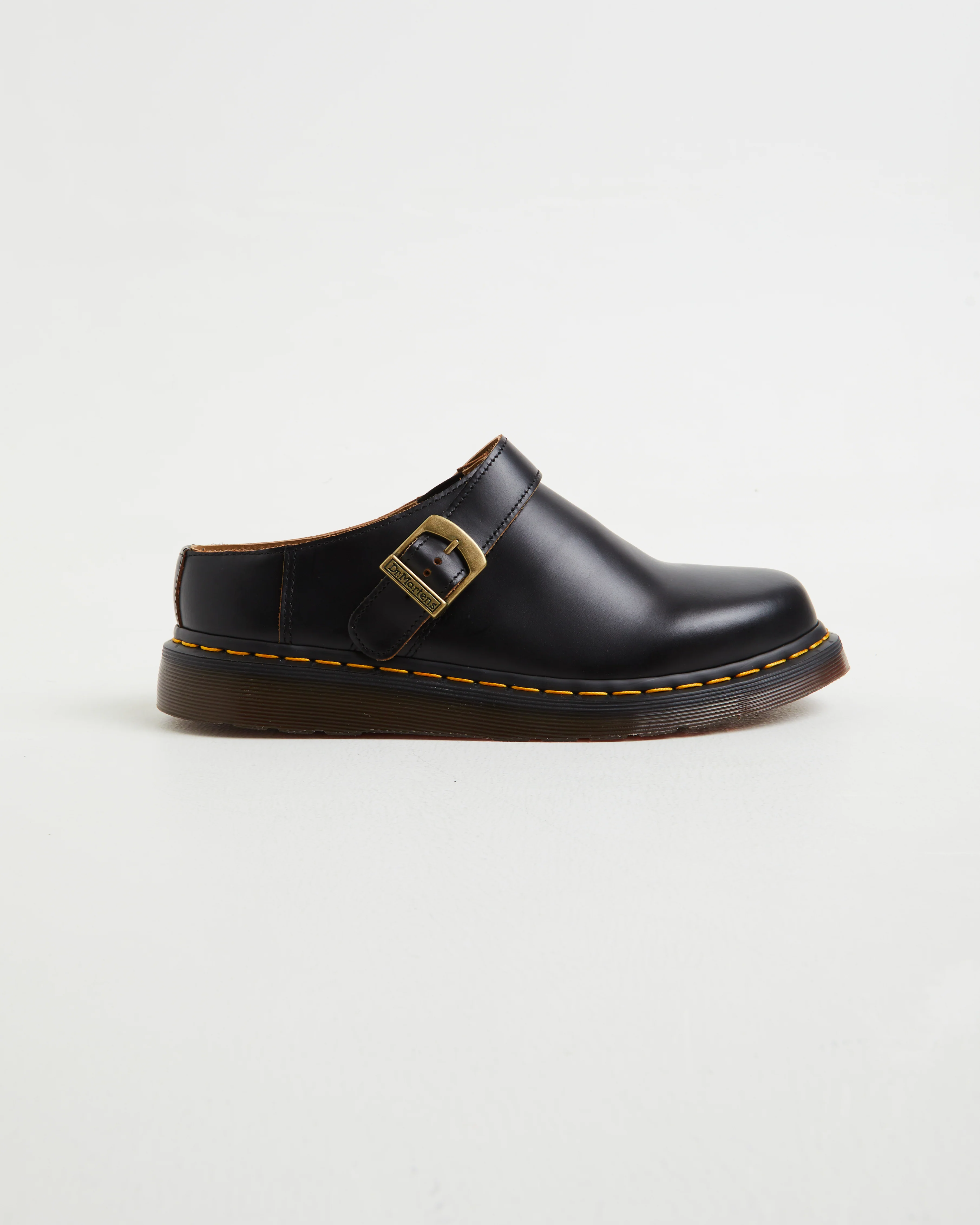 Isham Buckle Mules in Vintage Smooth Black - Image 2