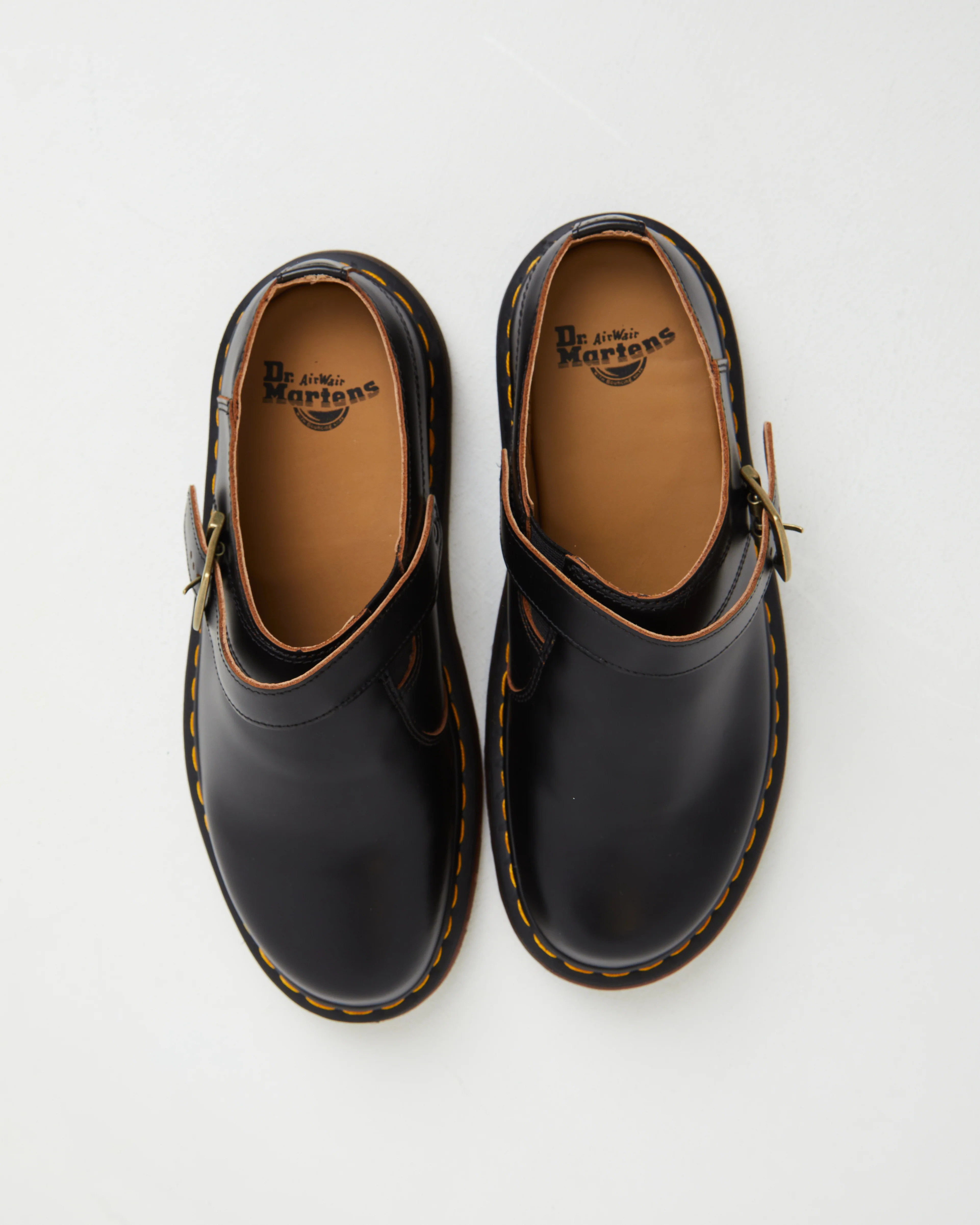 Isham Buckle Mules in Vintage Smooth Black - Image 4