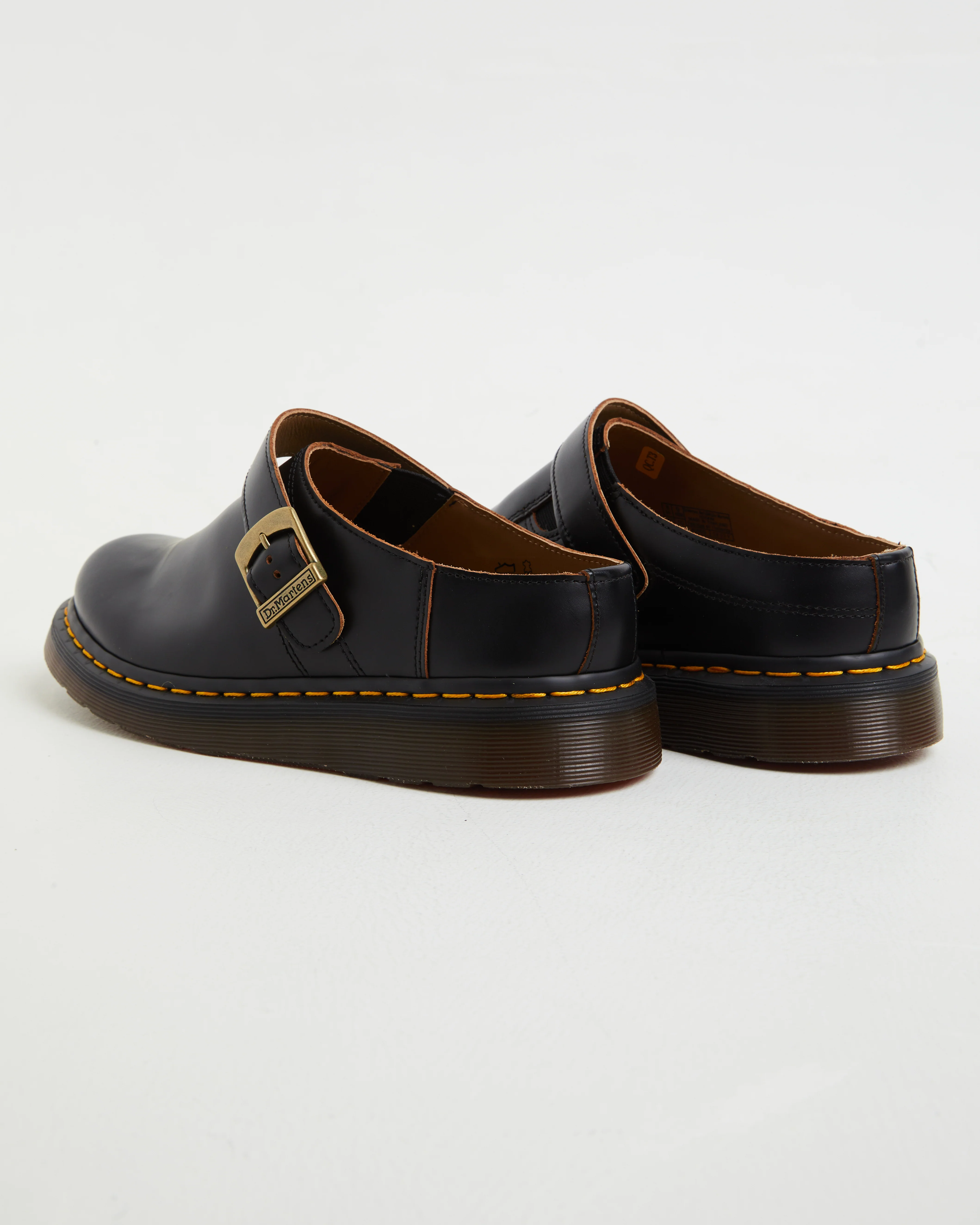 Isham Buckle Mules in Vintage Smooth Black - Image 5