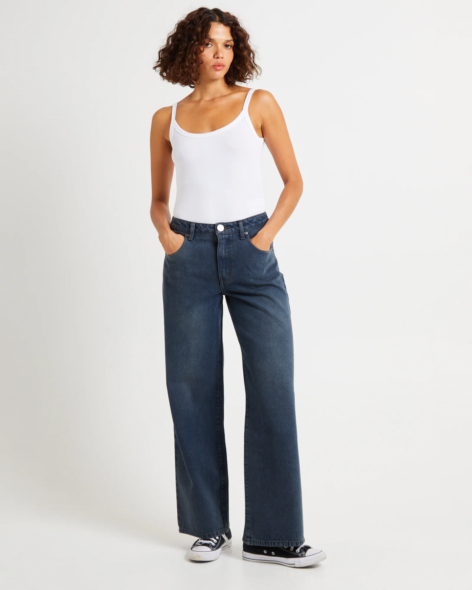 Jacksons Mid Waist Wide Leg Denim Jeans Fox - Image 3