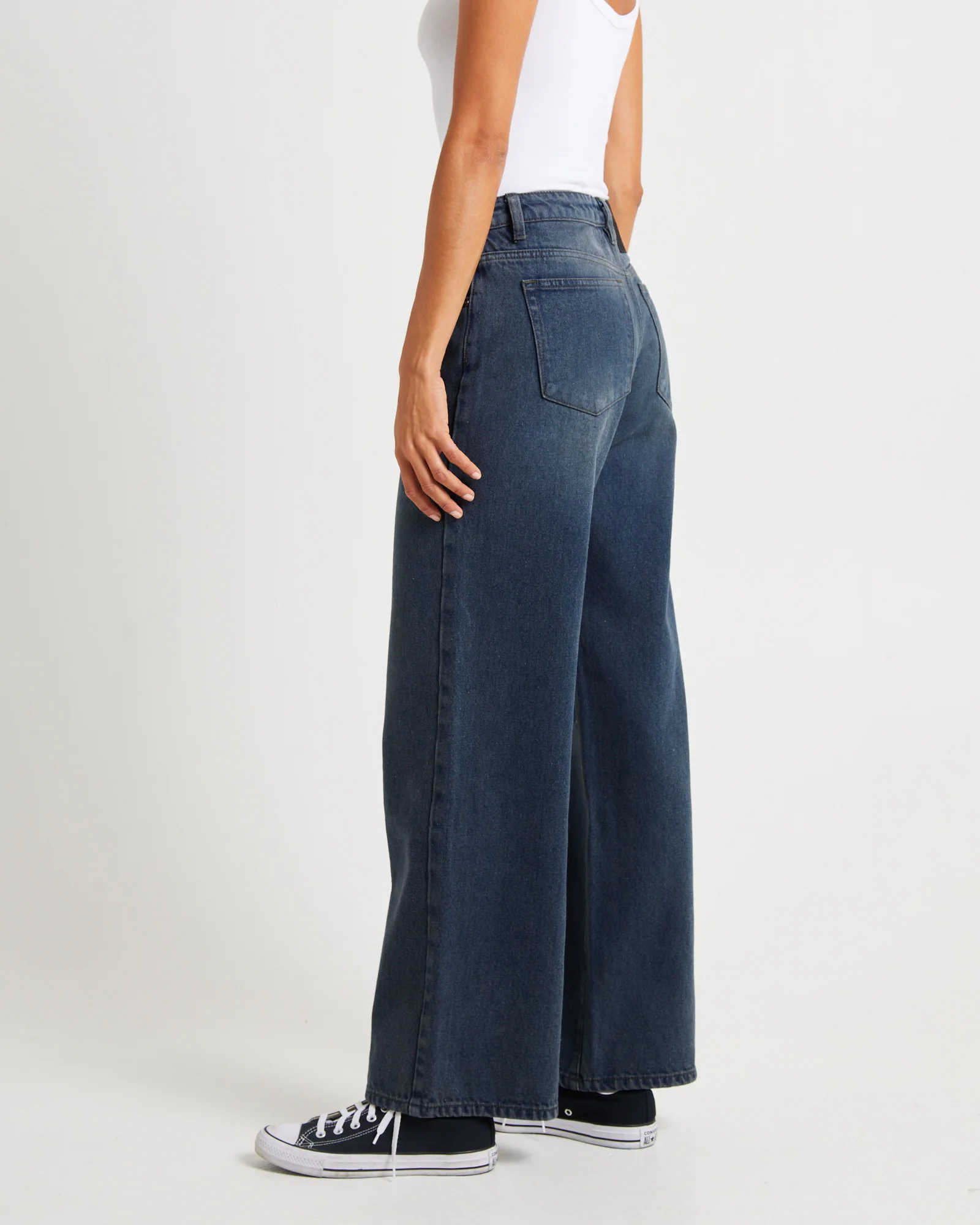 Jacksons Mid Waist Wide Leg Denim Jeans Fox - Image 4