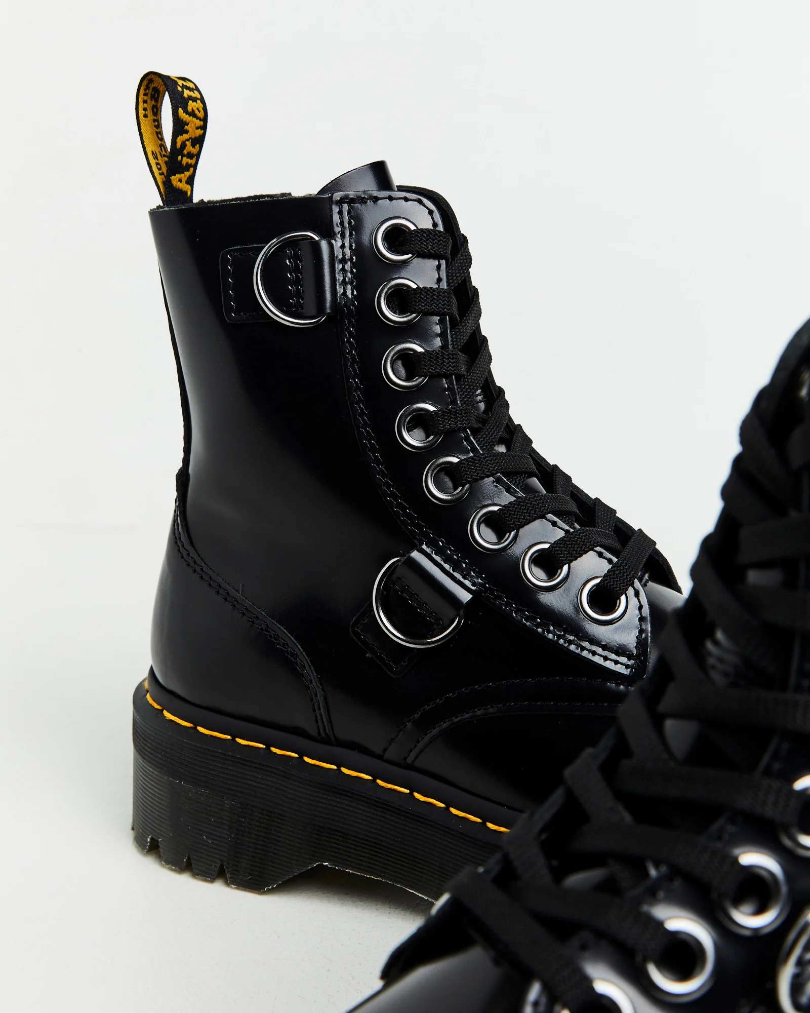 Jadon Alt 8 Eye Boots Black Buttero - Image 5
