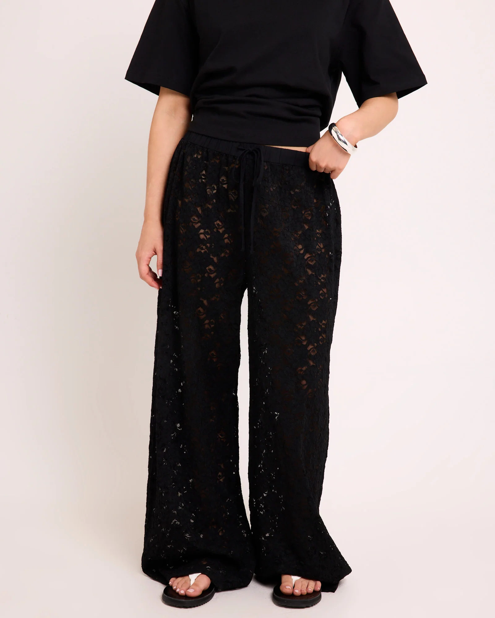 Jasmine Lace Relaxed Pants - Image 2