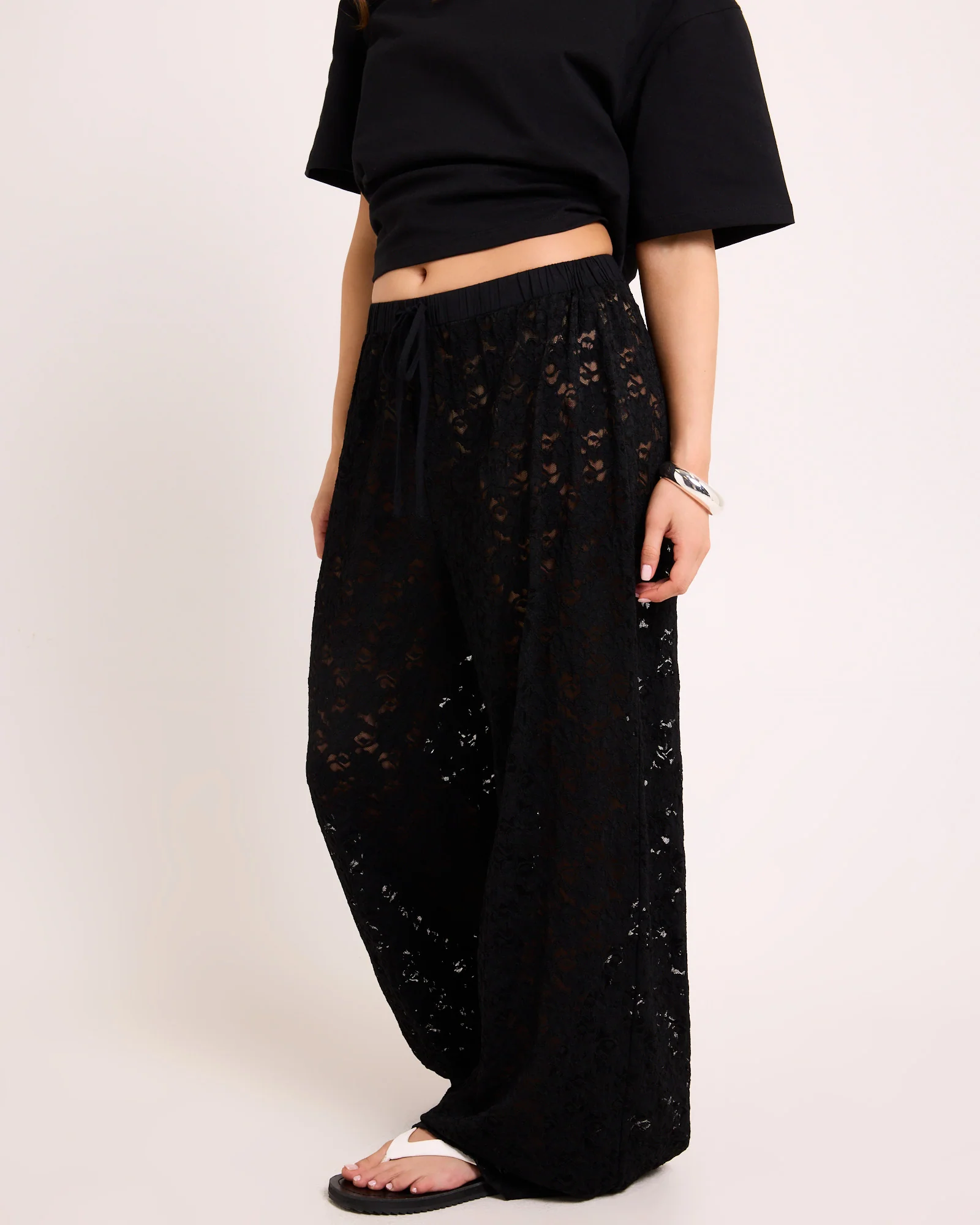 Jasmine Lace Relaxed Pants - Image 3