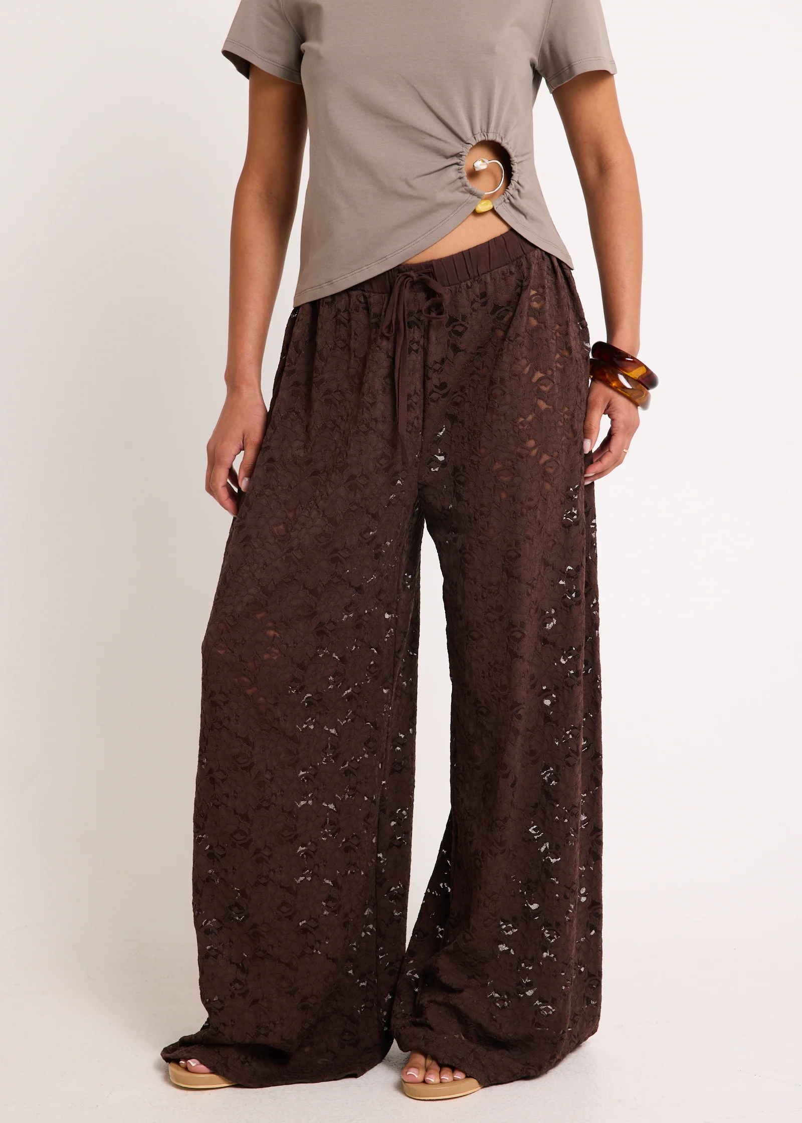 Jasmine Lace Relaxed Pants - Image 2
