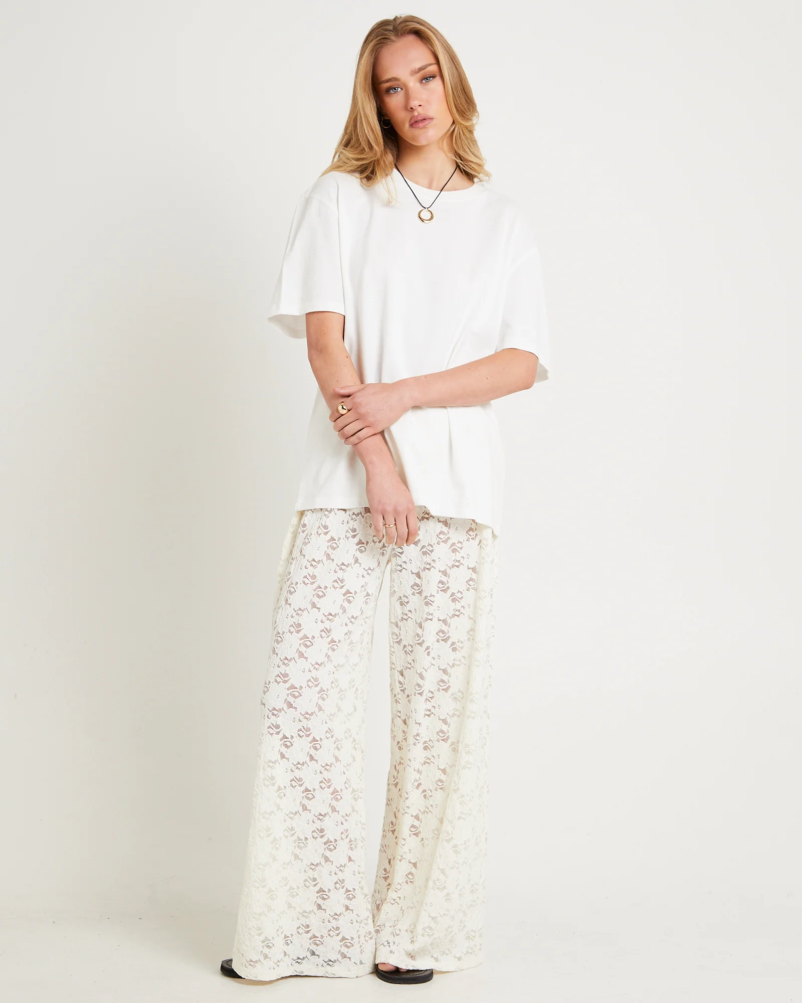 Jasmine Lace Relaxed Pants - Image 2