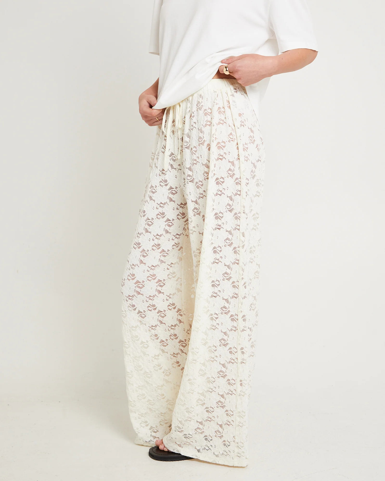 Jasmine Lace Relaxed Pants - Image 3