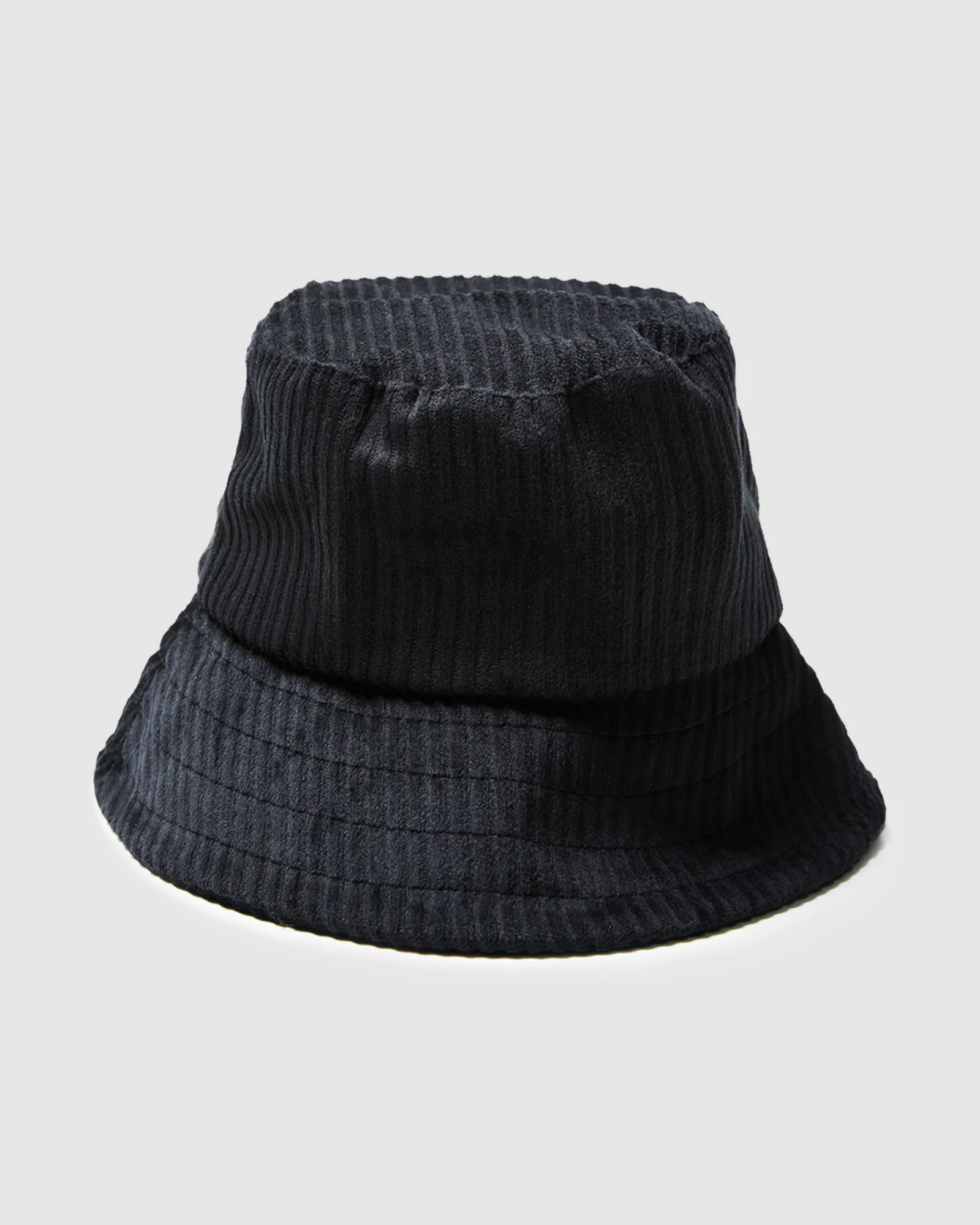 Jaynee Jumbo Cord Bucket Hat Black - Image 3