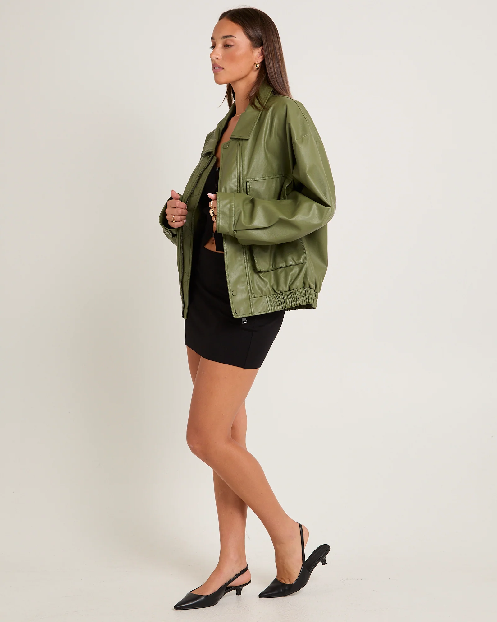 Jen Oversized Patch Pocket Jacket - Image 4