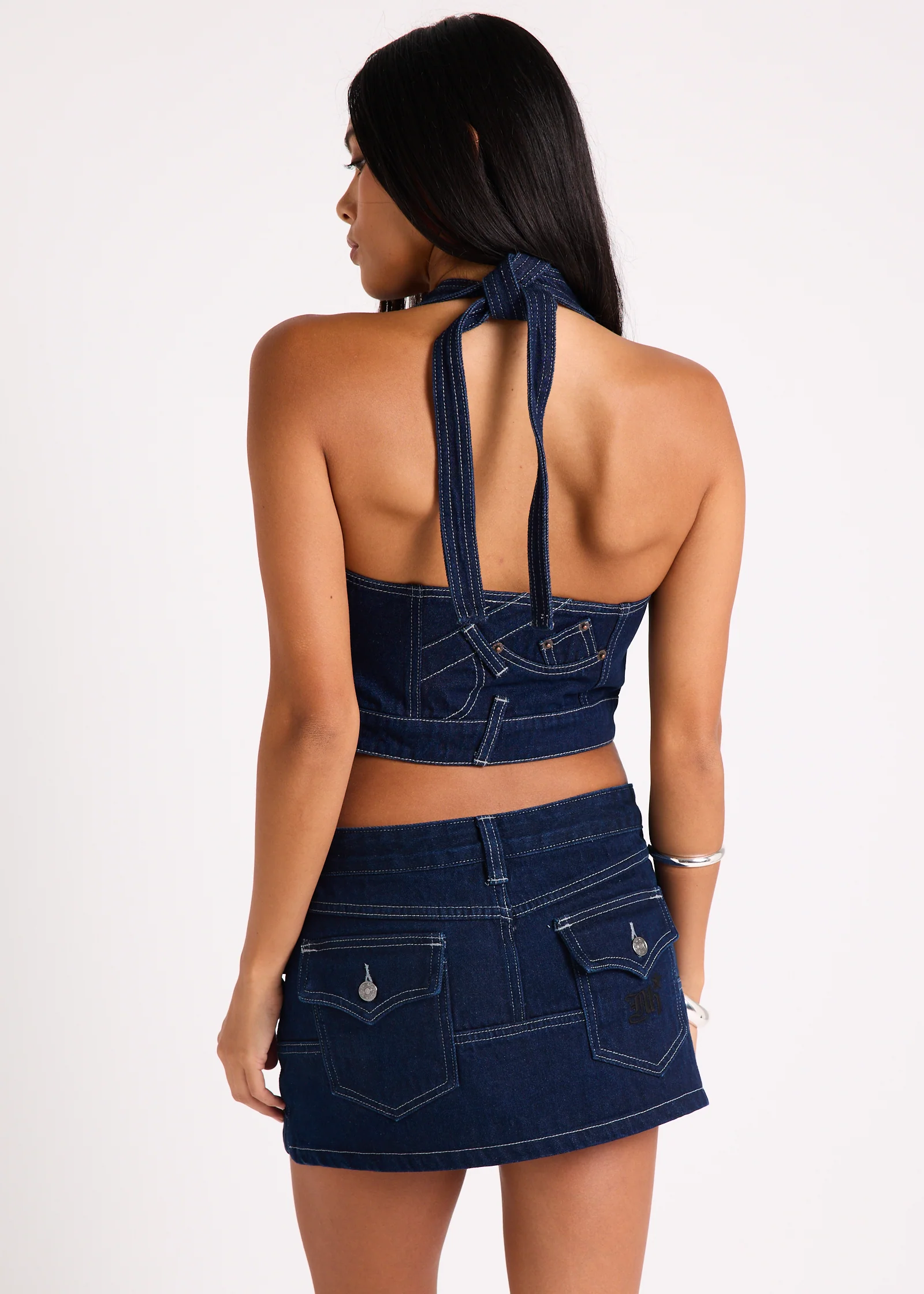 Jigsaw Denim Halter Top - Image 5