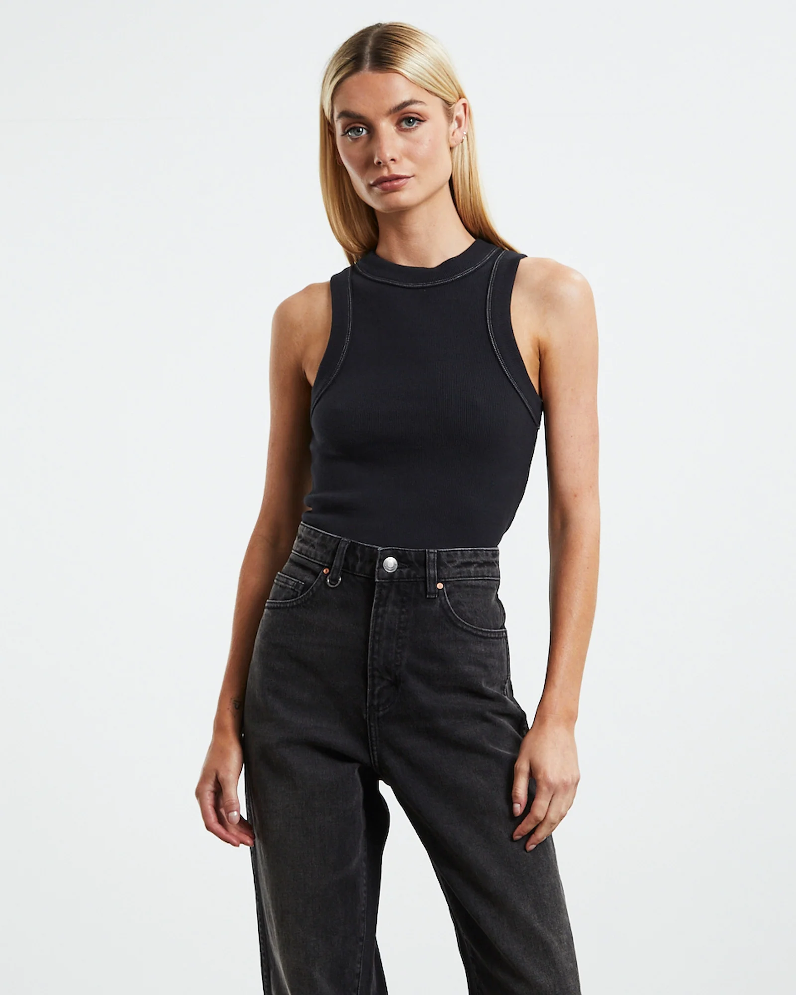Jonesy Recut Rib Singlet - Image 5