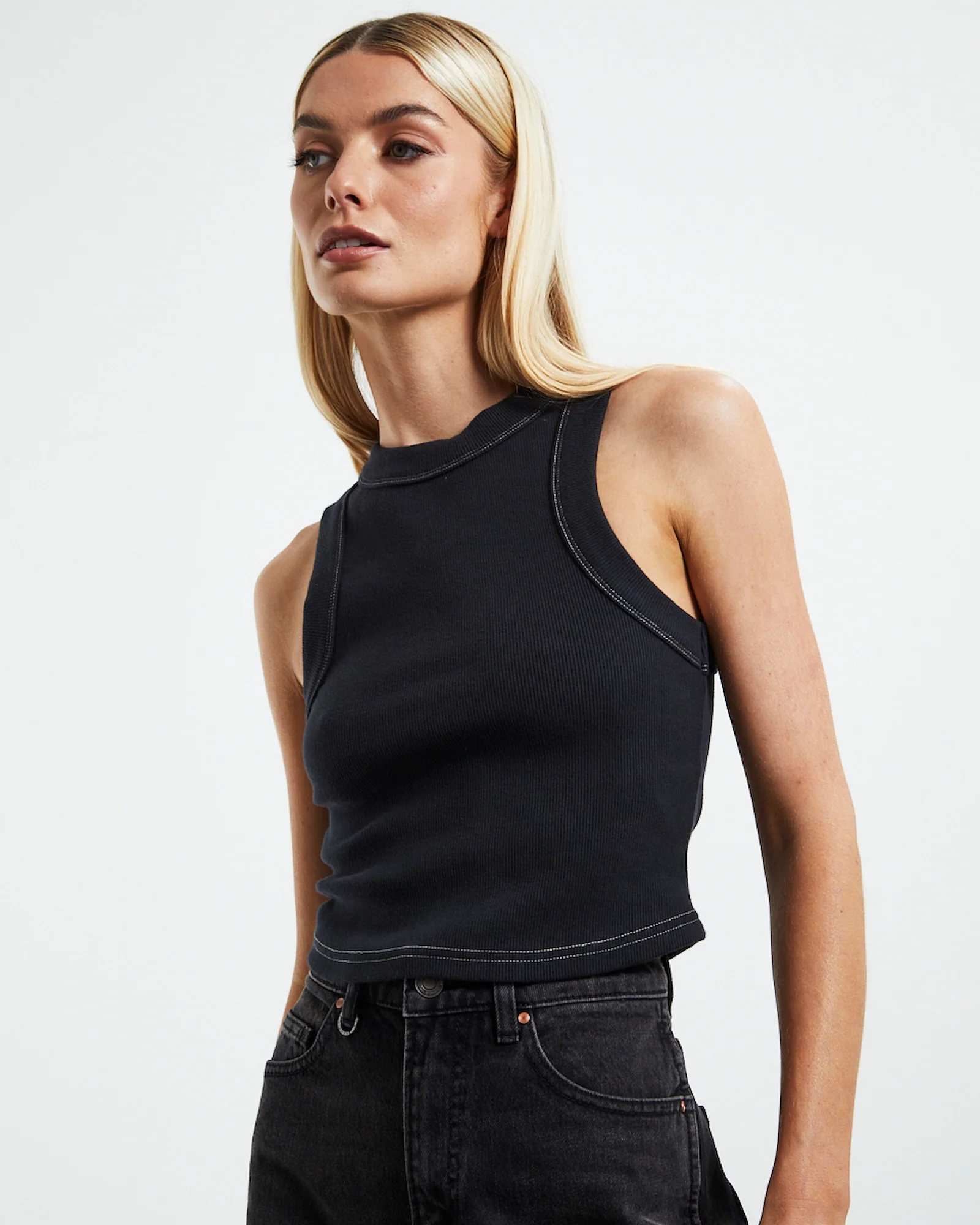 Jonesy Recut Rib Singlet - Image 6