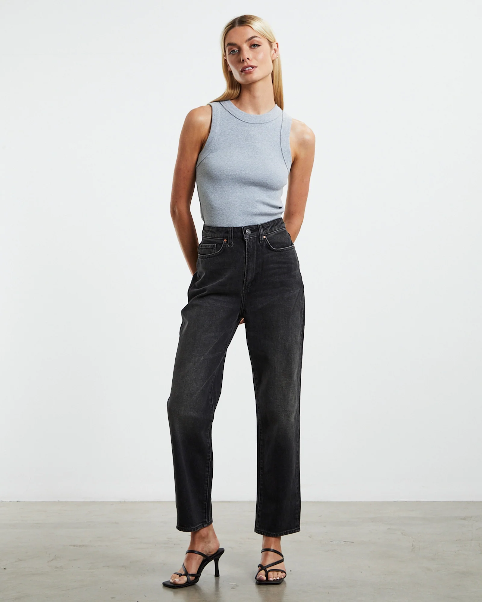 Jonesy Singlet Grey Marle - Image 3