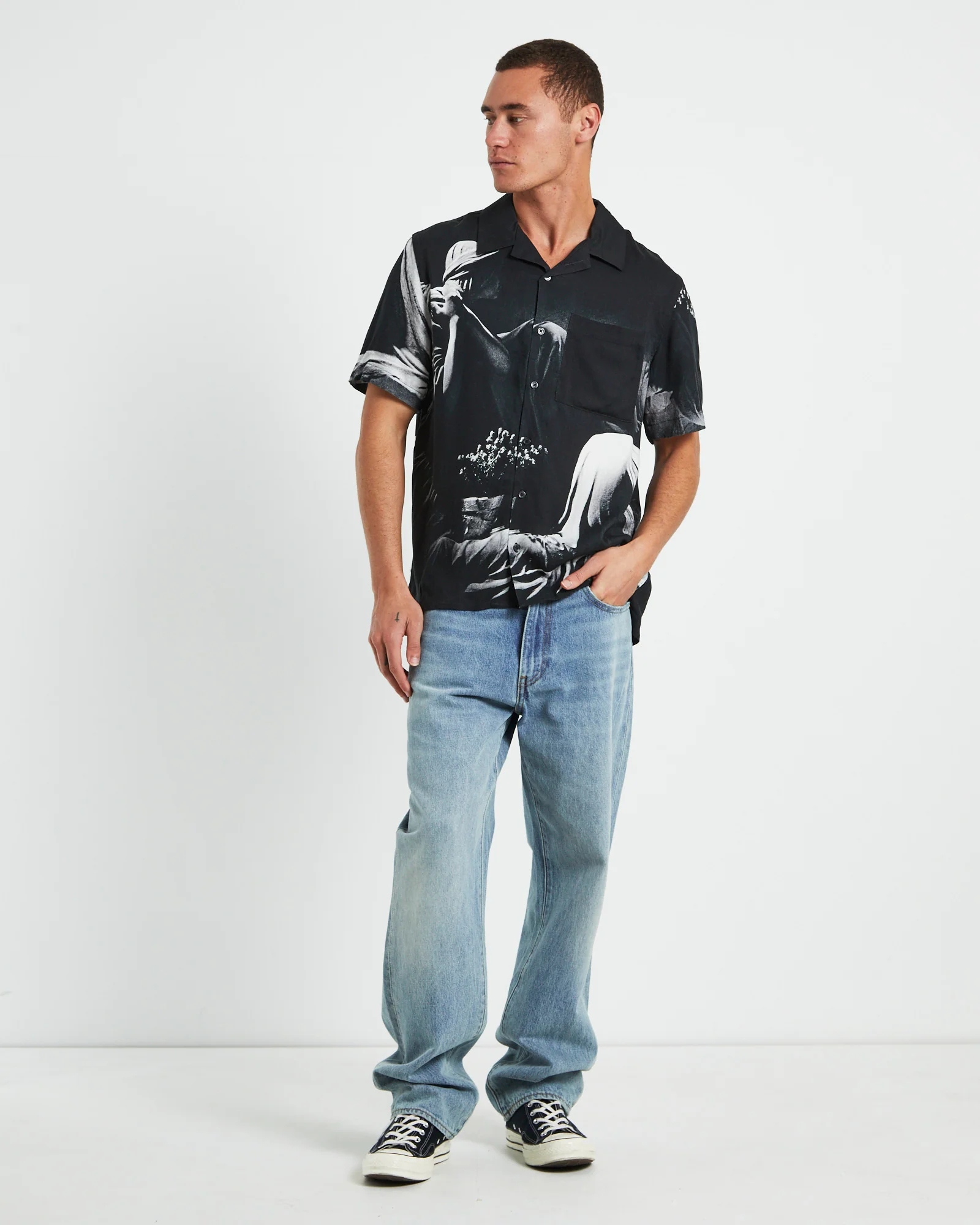 Joy Division Closer Short Sleeve Shirt in Black - Image 3