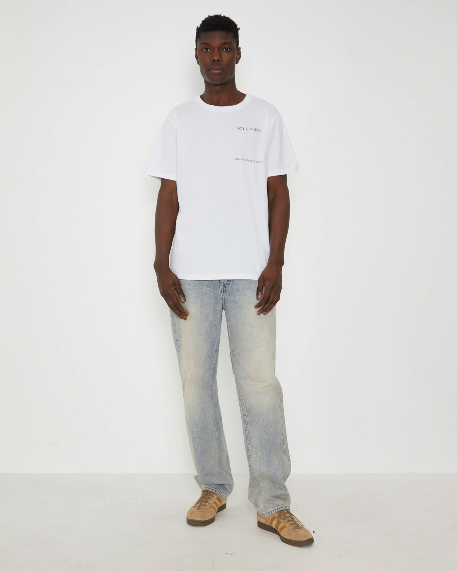 Joy Division Love Band T-Shirt in White - Image 3