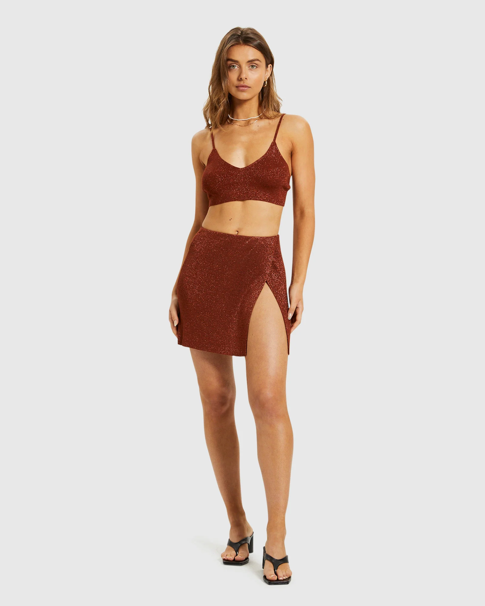 Jude Lurex Knit Crop Top - Image 3