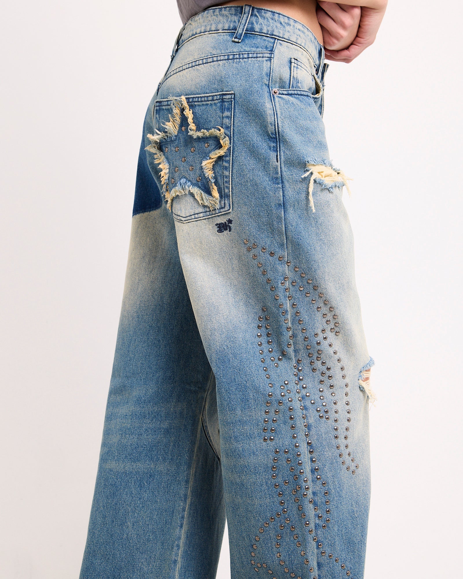 Jumbo Tribal Denim Jeans - Image 6