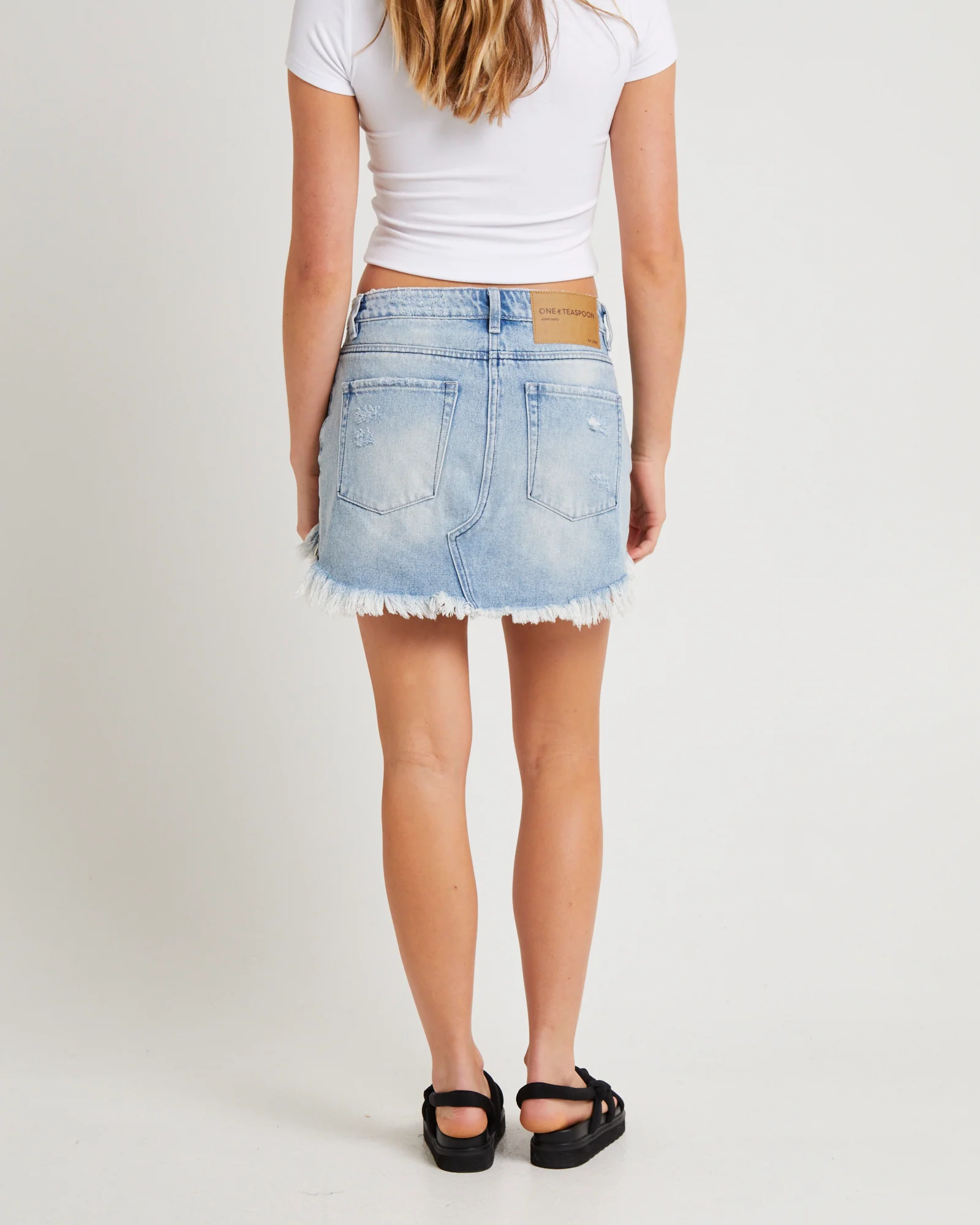 Junkyard Denim Mini Skirt - Image 2