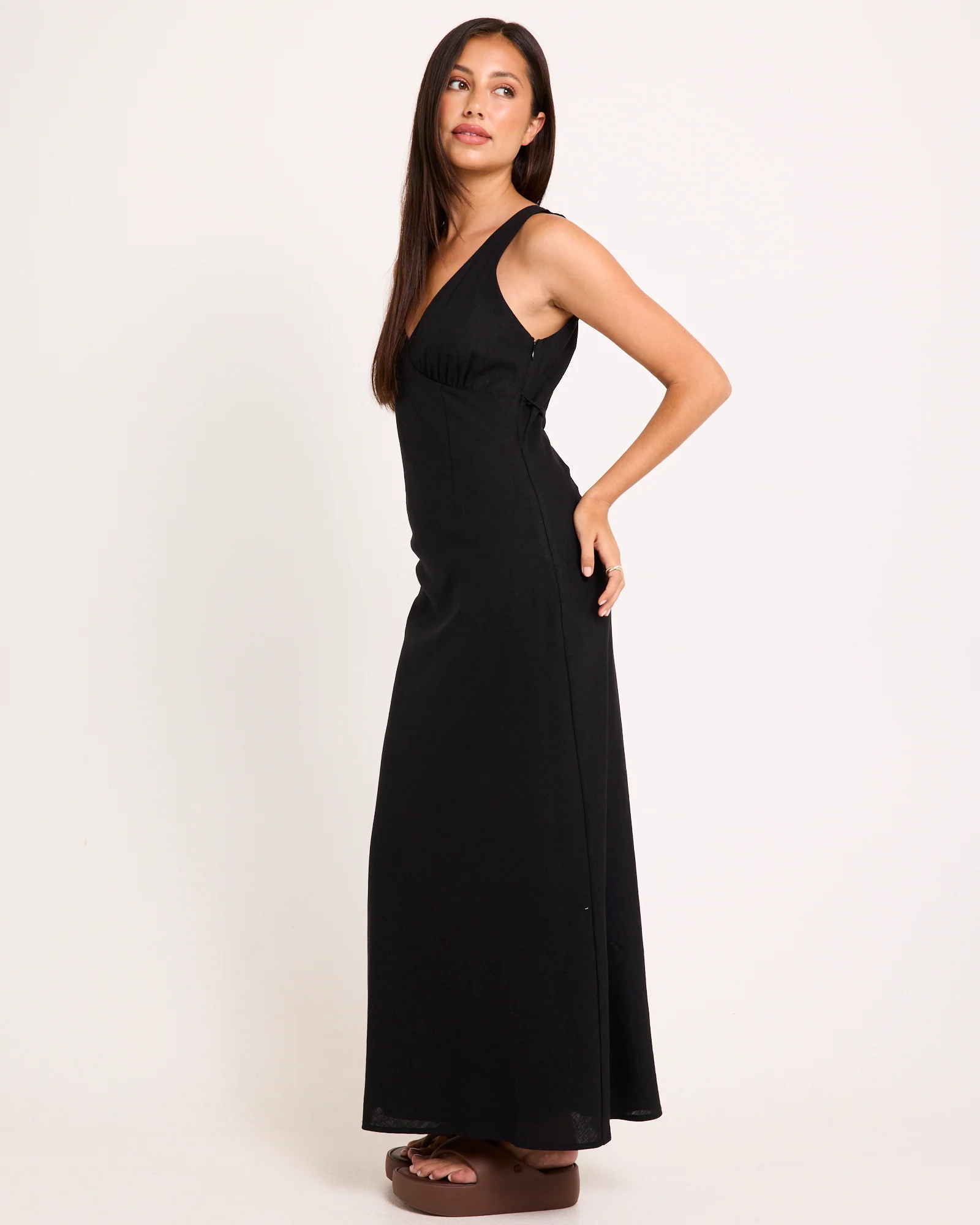 Kaia V Neck Midi Dress - Image 3