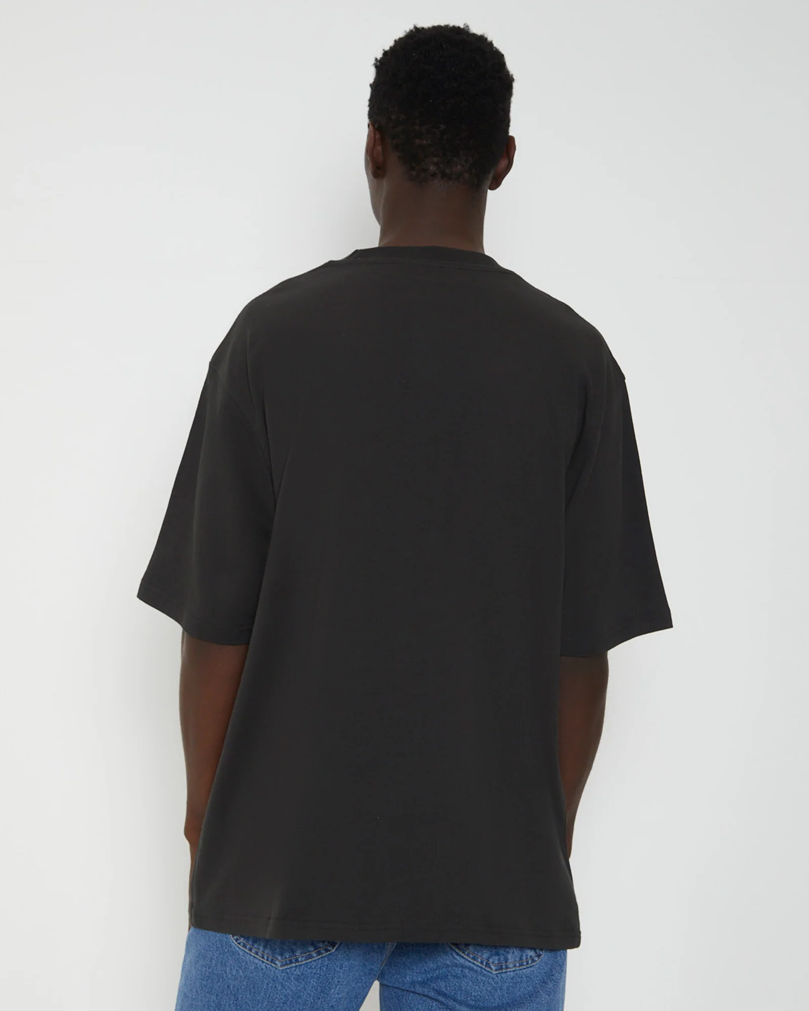 Kansas Baggy Short Sleeve T-Shirt in Worn Black - Image 2