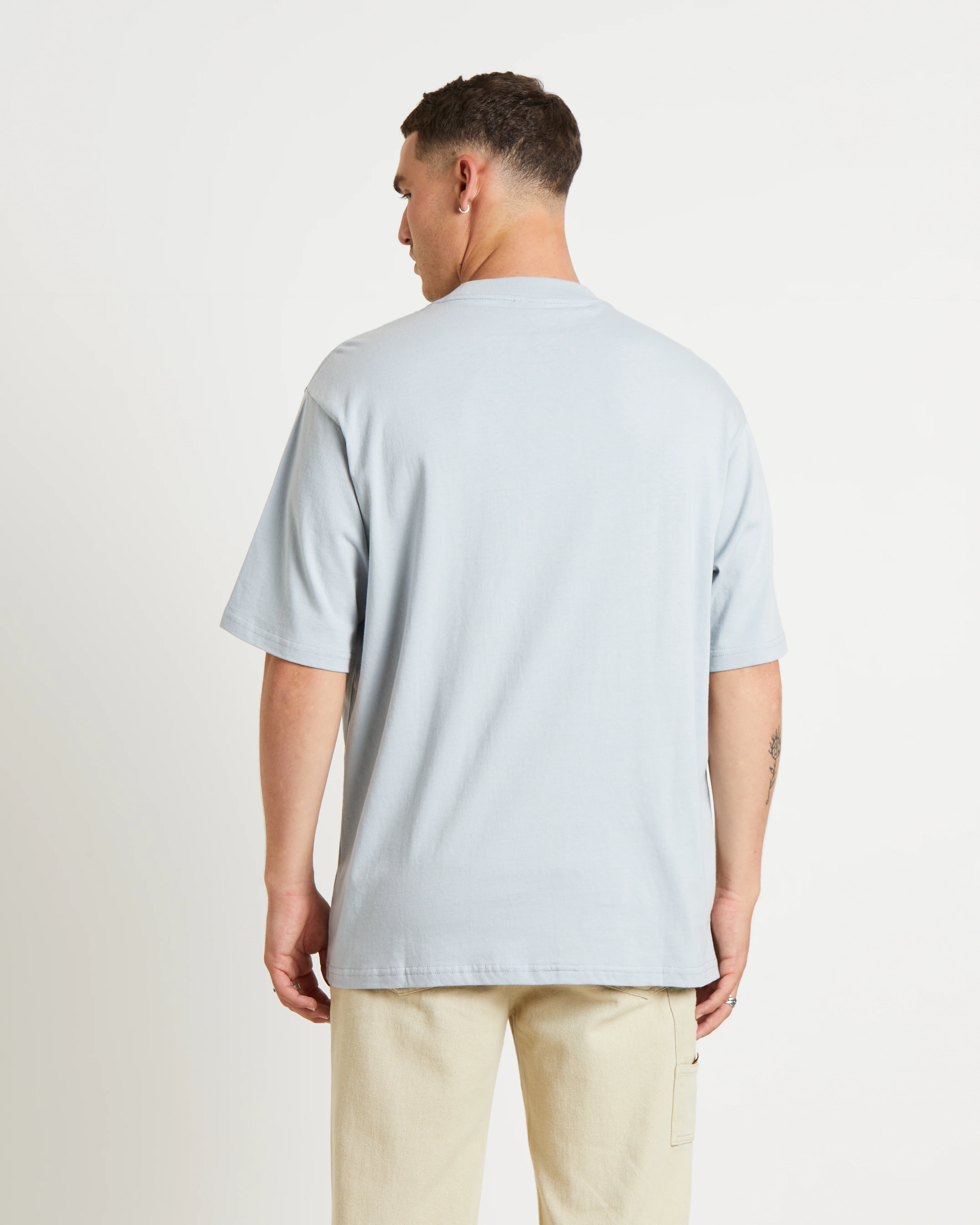 Kansas Short Sleeve Baggy T-Shirt in Blue - Image 2