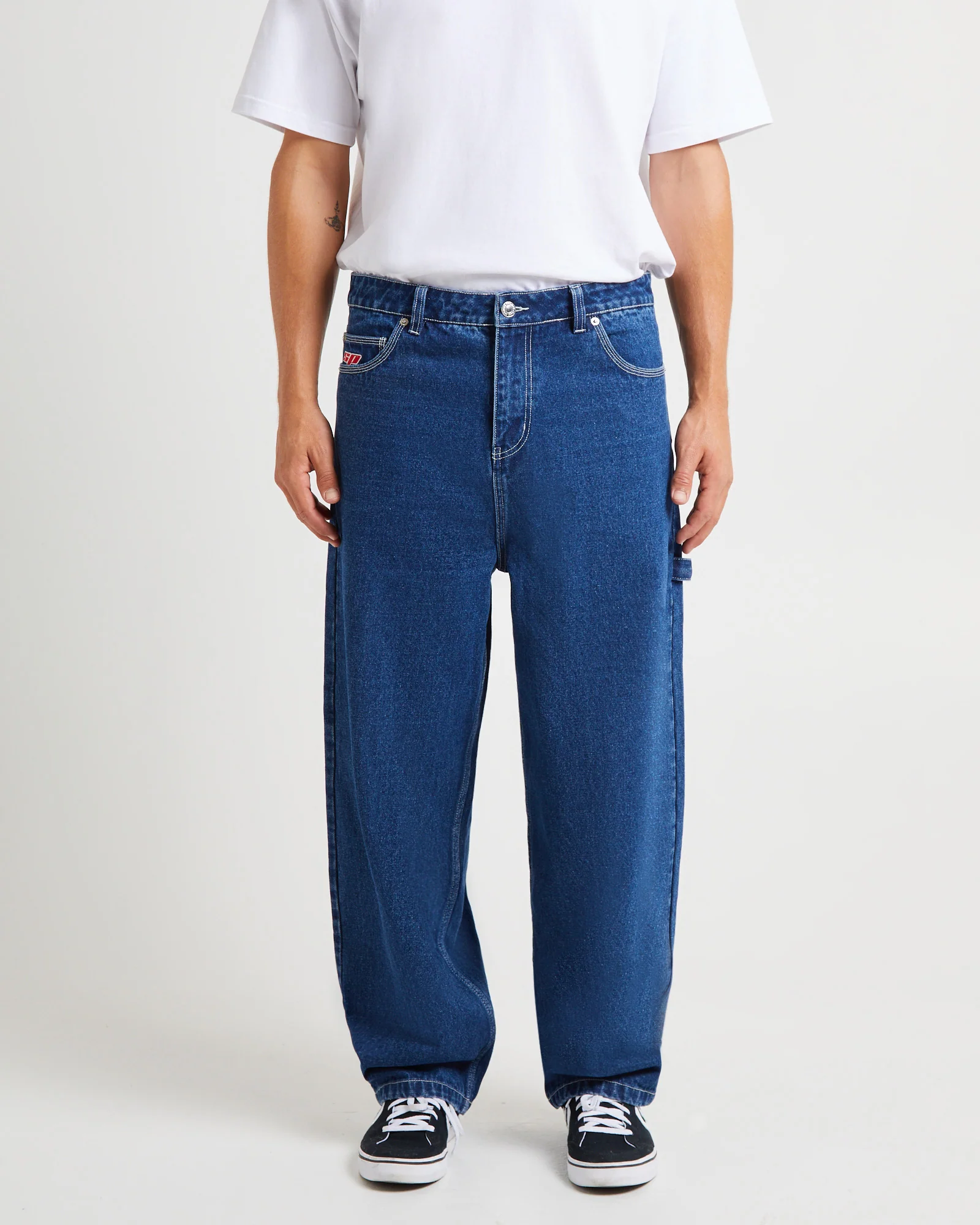 Kay Embroided Wide Leg Denim Pants - Image 4