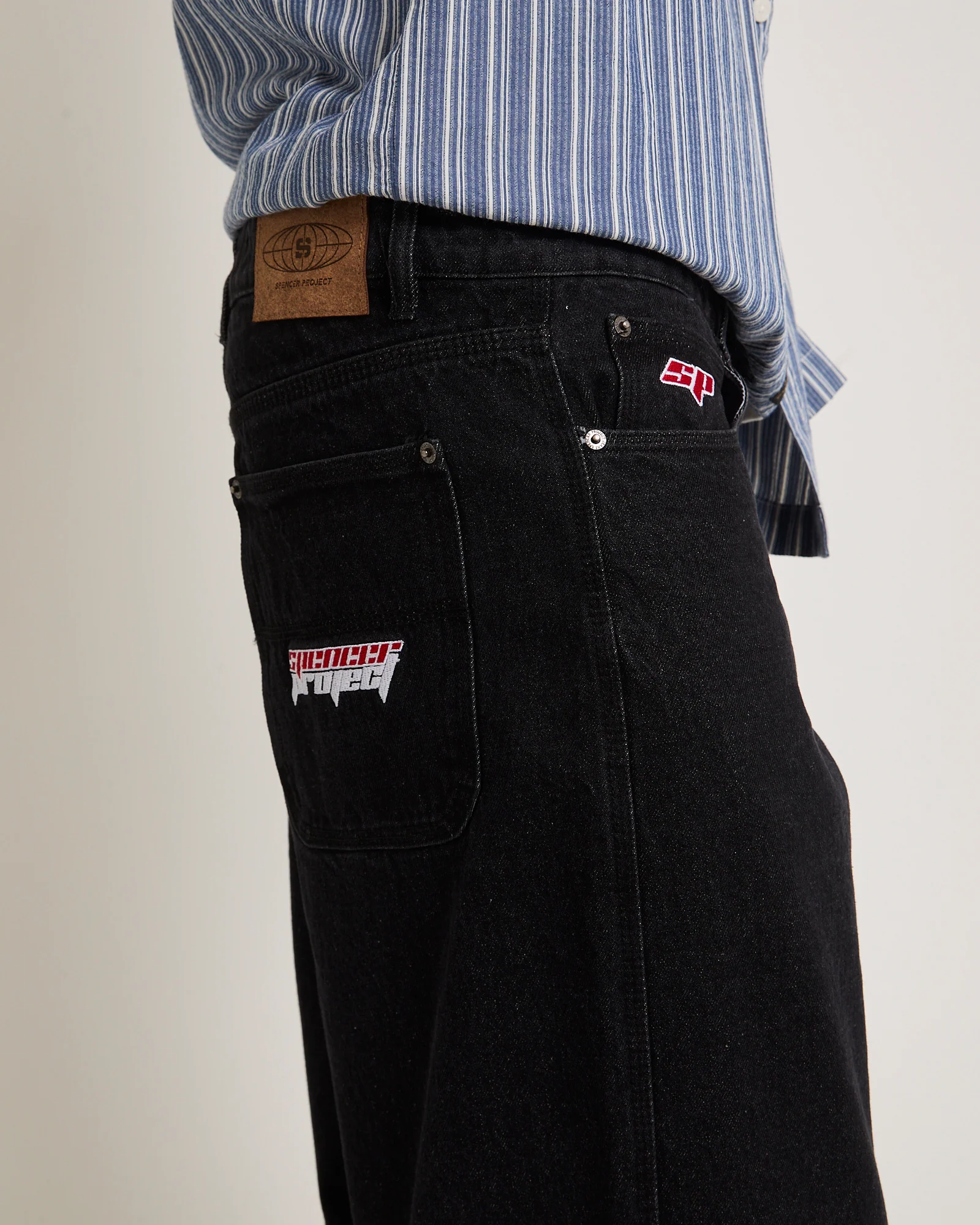 Kay Embroided Wide Leg Denim Pants - Image 5