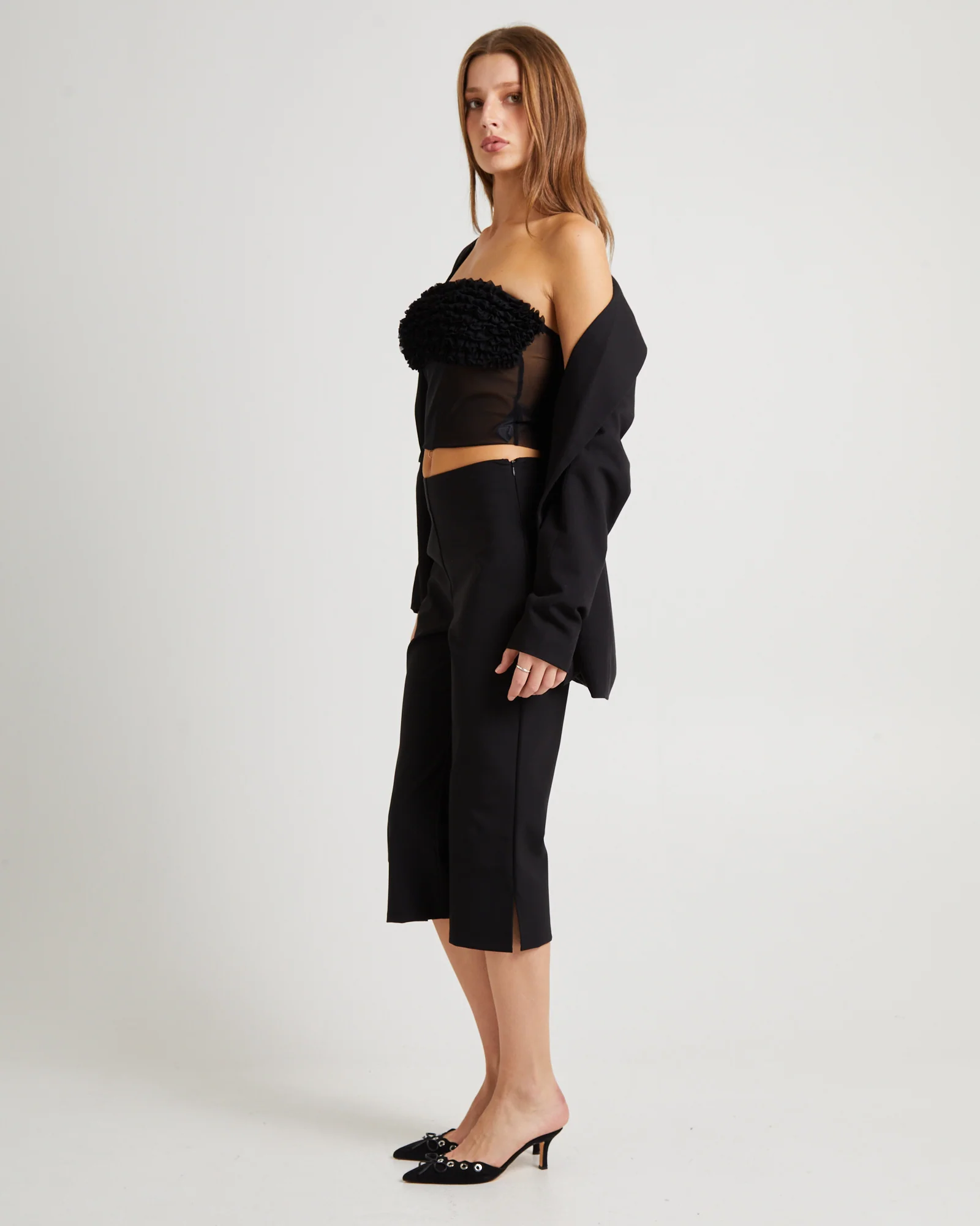 Kaylee Mesh Ruffle Top - Image 4