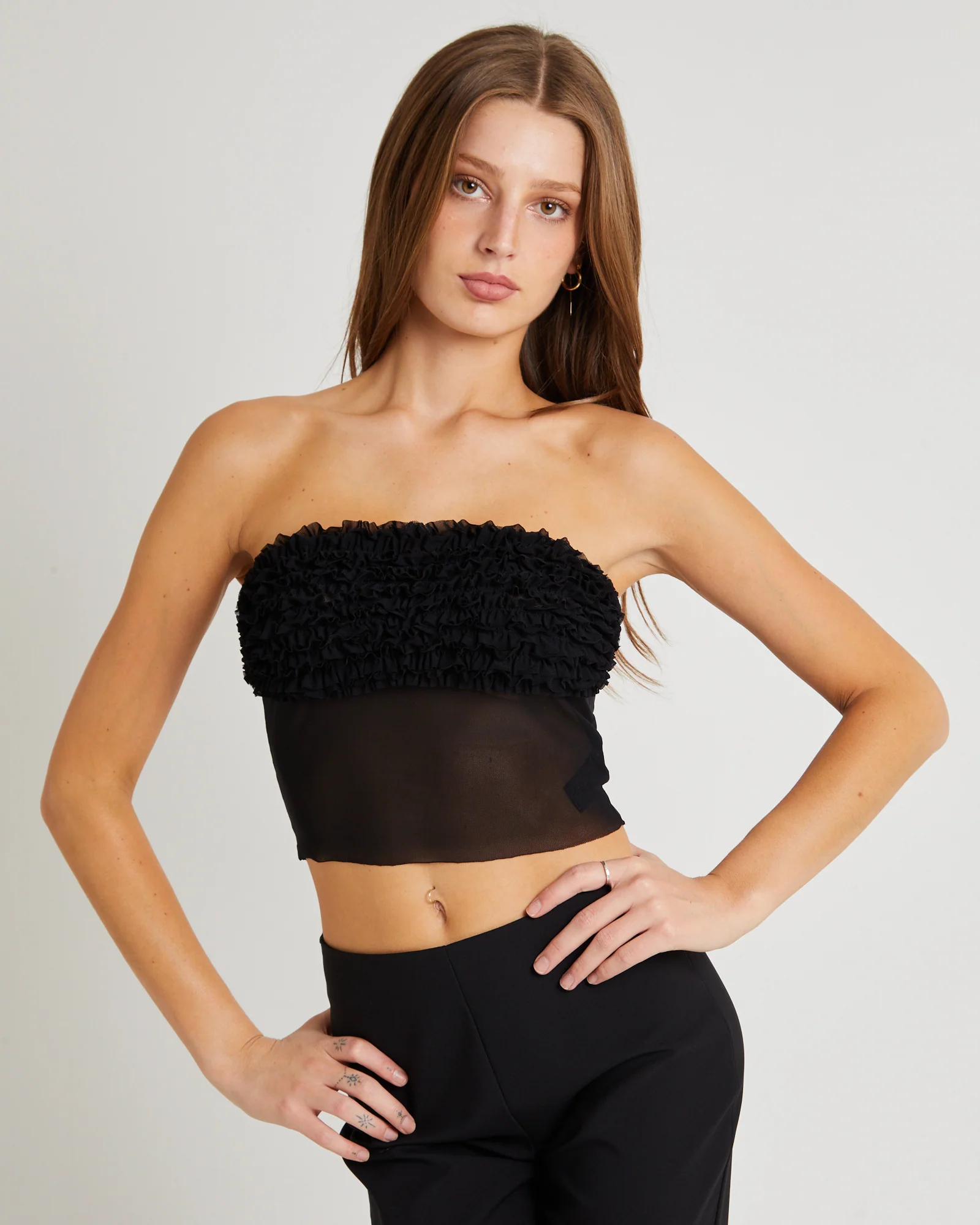 Kaylee Mesh Ruffle Top - Image 5