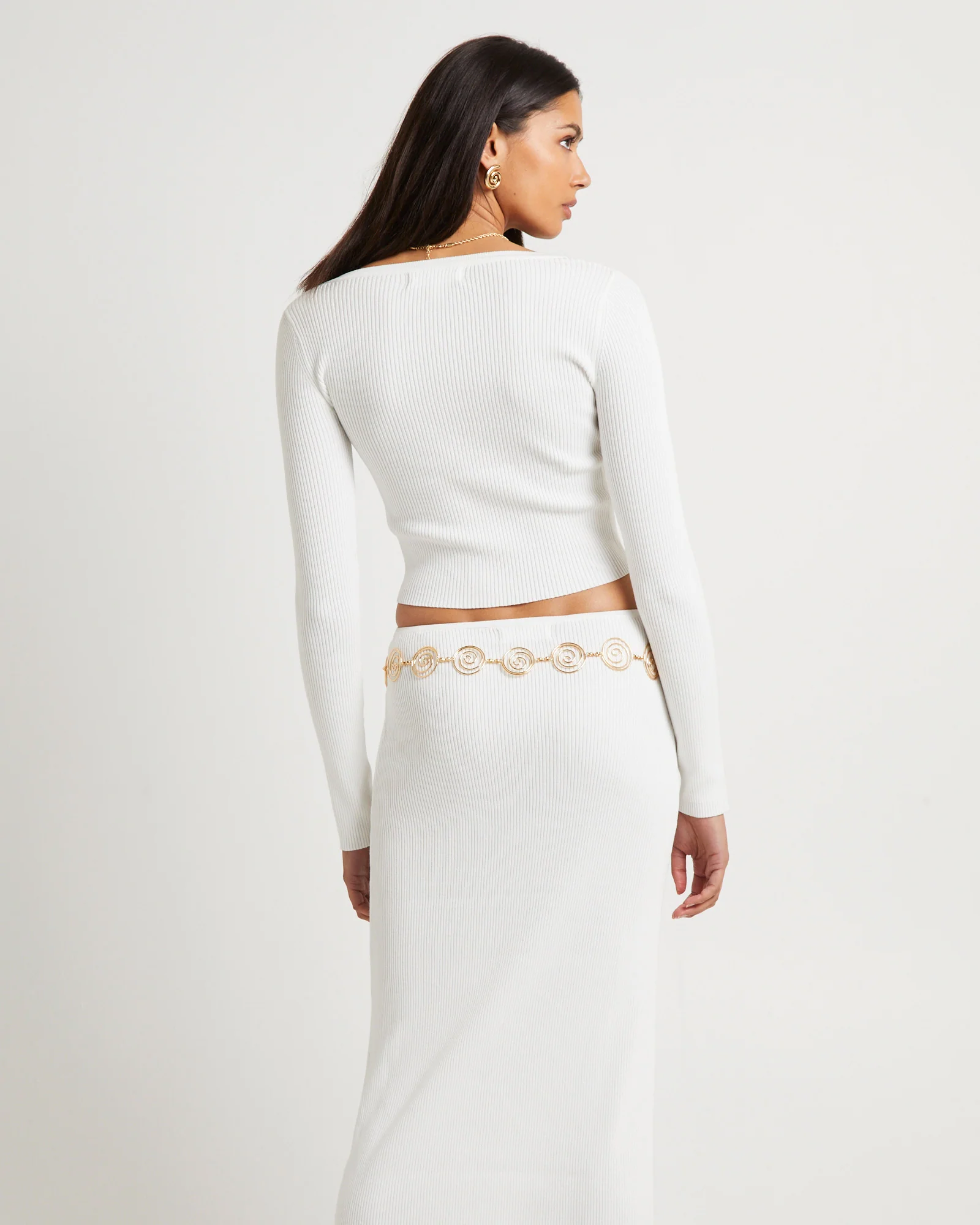 Kelse Knitted Long Sleeve Button Top - Image 2
