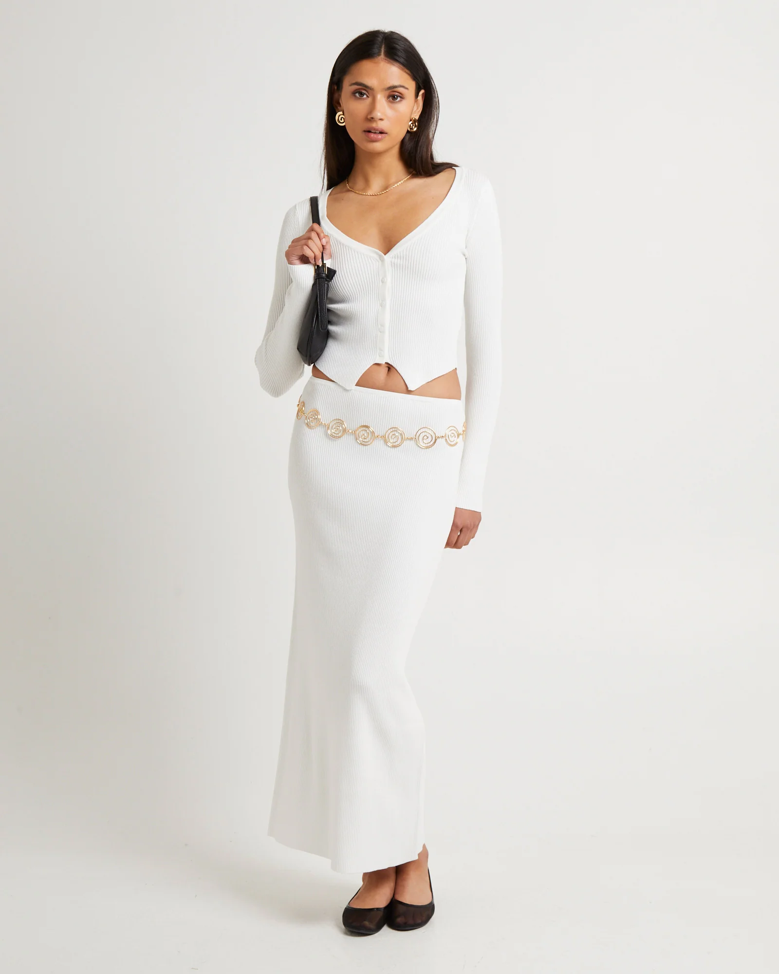 Kelse Knitted Long Sleeve Button Top - Image 3