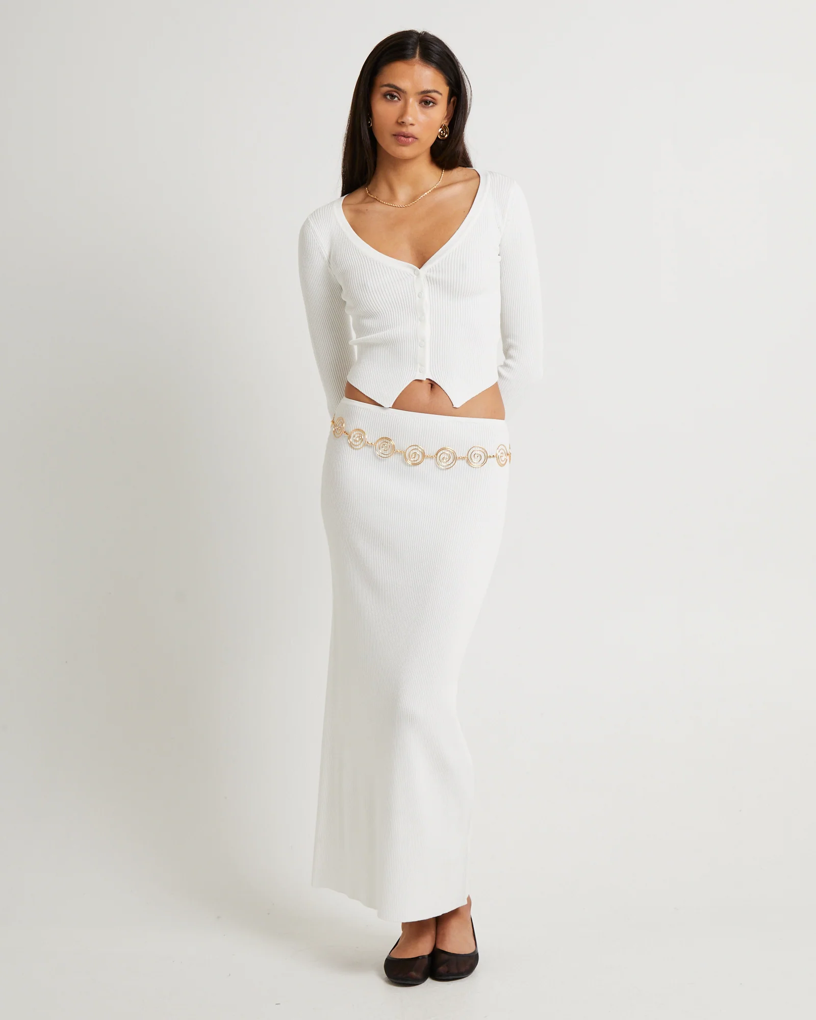 Kelse Knitted Maxi Skirt - Image 3