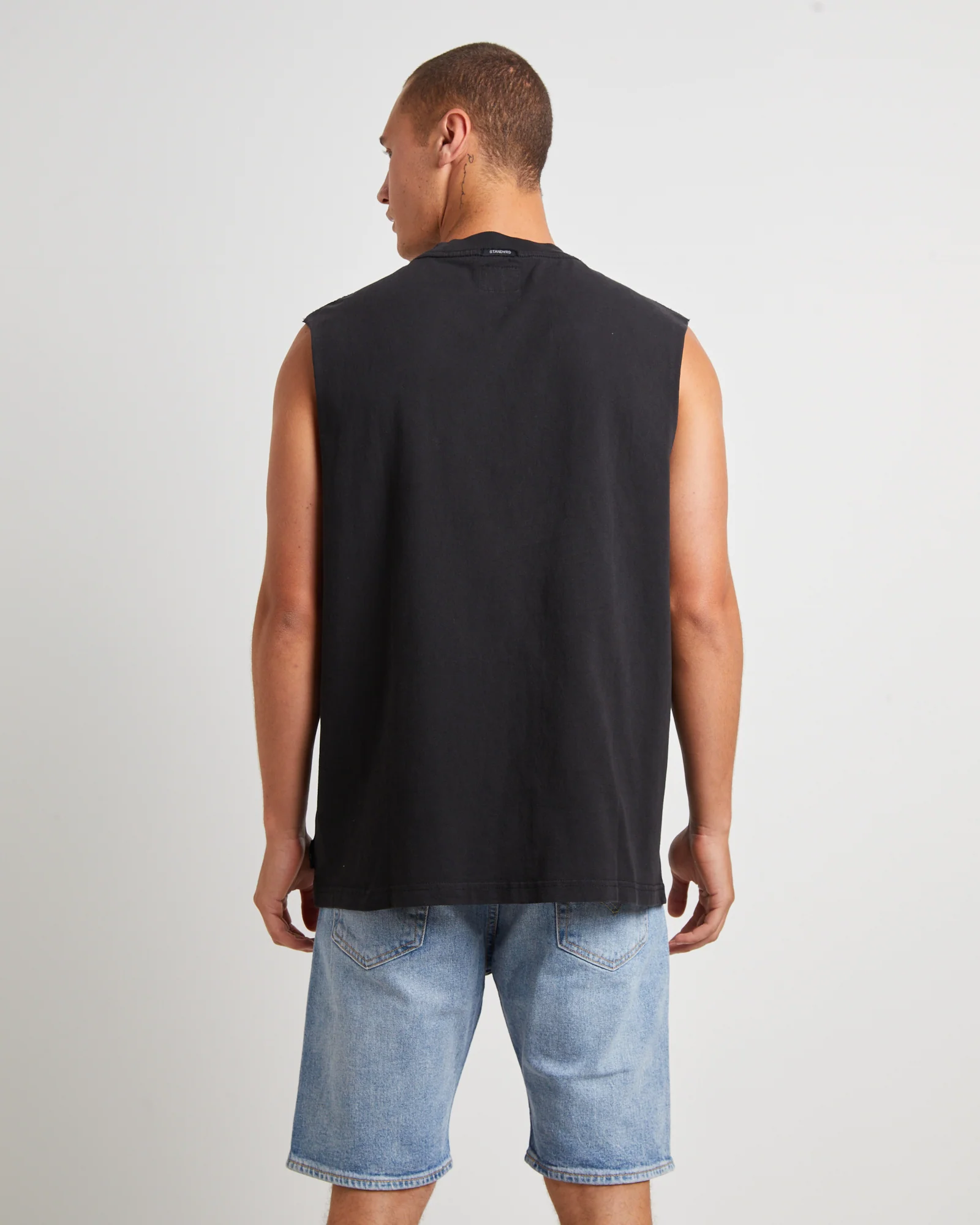 Kerning Muscle Tee in Black - Image 2